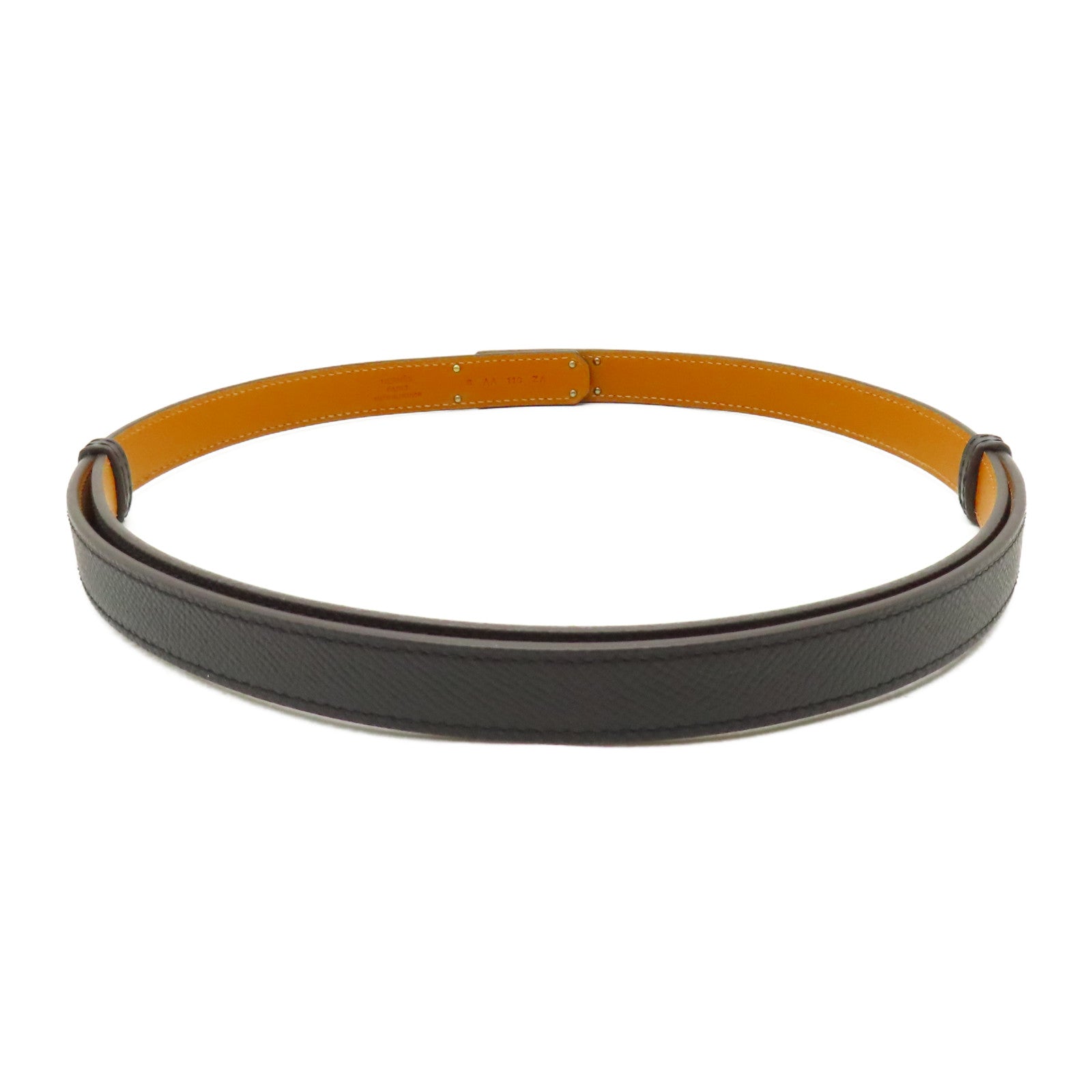 HERMES Epsom皮革Pocket Belt 18金扣皮帶黑色