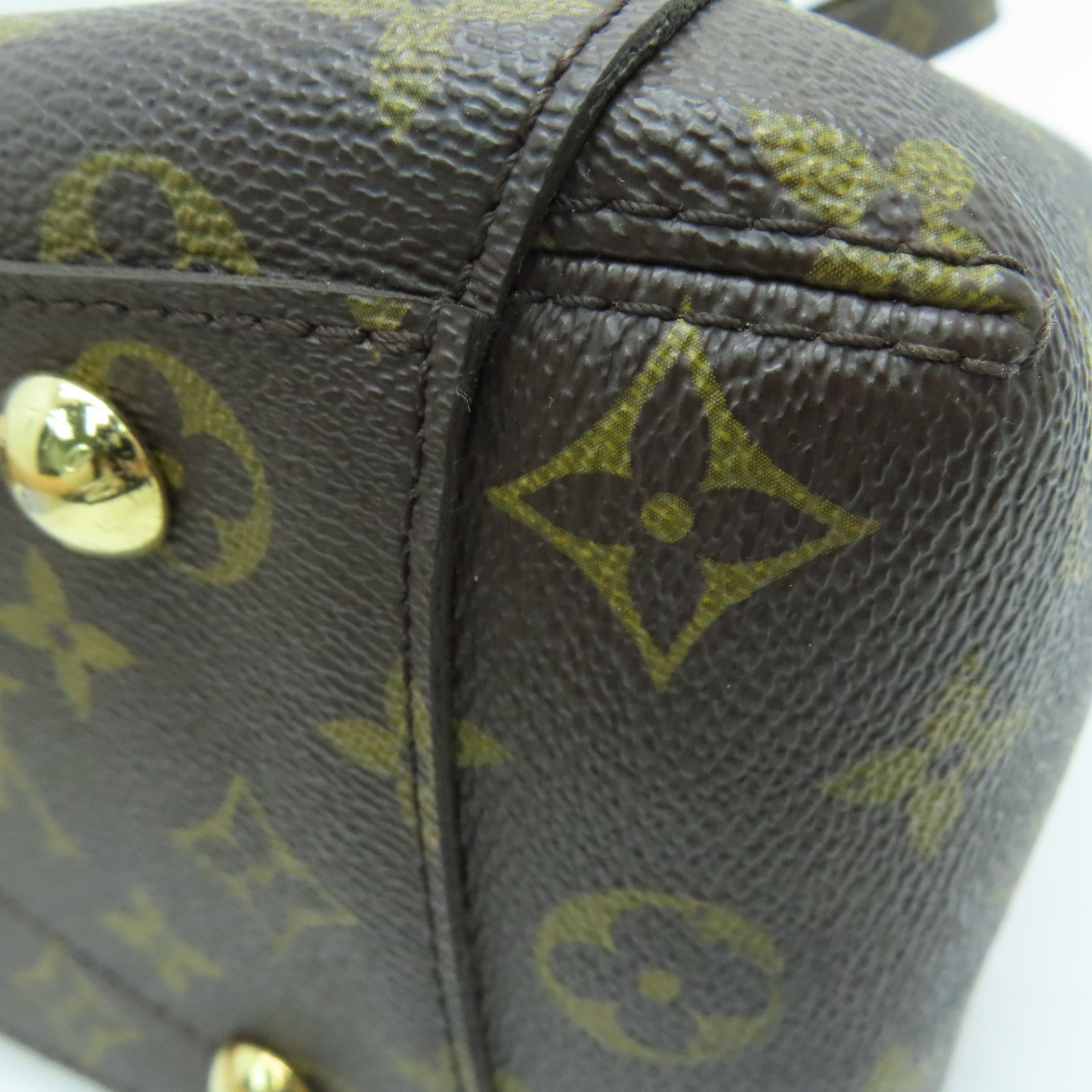 LOUIS VUITTON Monogram Montaigne MM金扣手挽肩背两用袋啡色