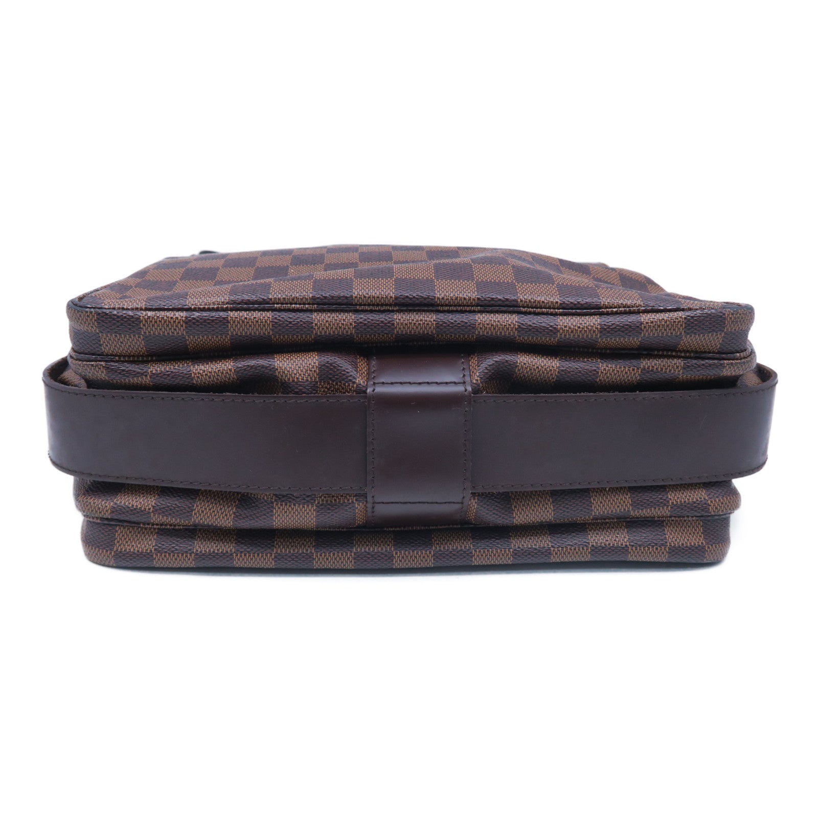 LOUIS VUITTON Damier Ebene Naviglio金扣肩背袋啡色