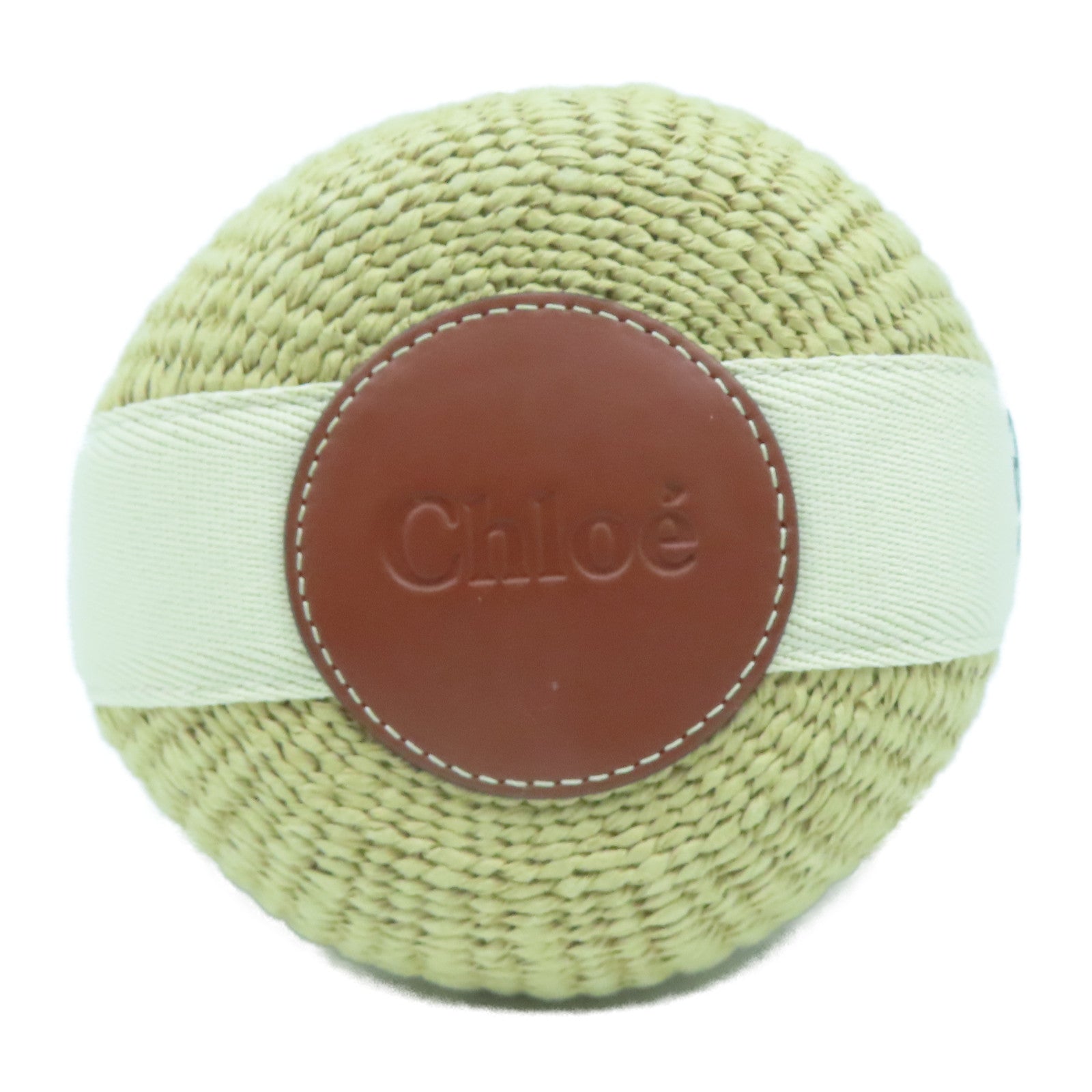 Chloe 拉菲草Woody Saffia Basket Bag金扣肩背袋米色/啡色