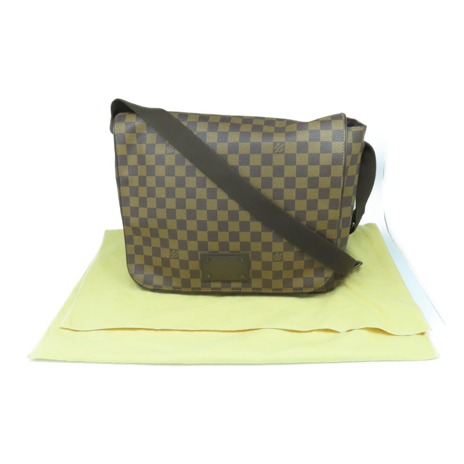 LOUIS VUITTON 【激減優惠】Damier Brooklyn GM金扣肩背袋棕色