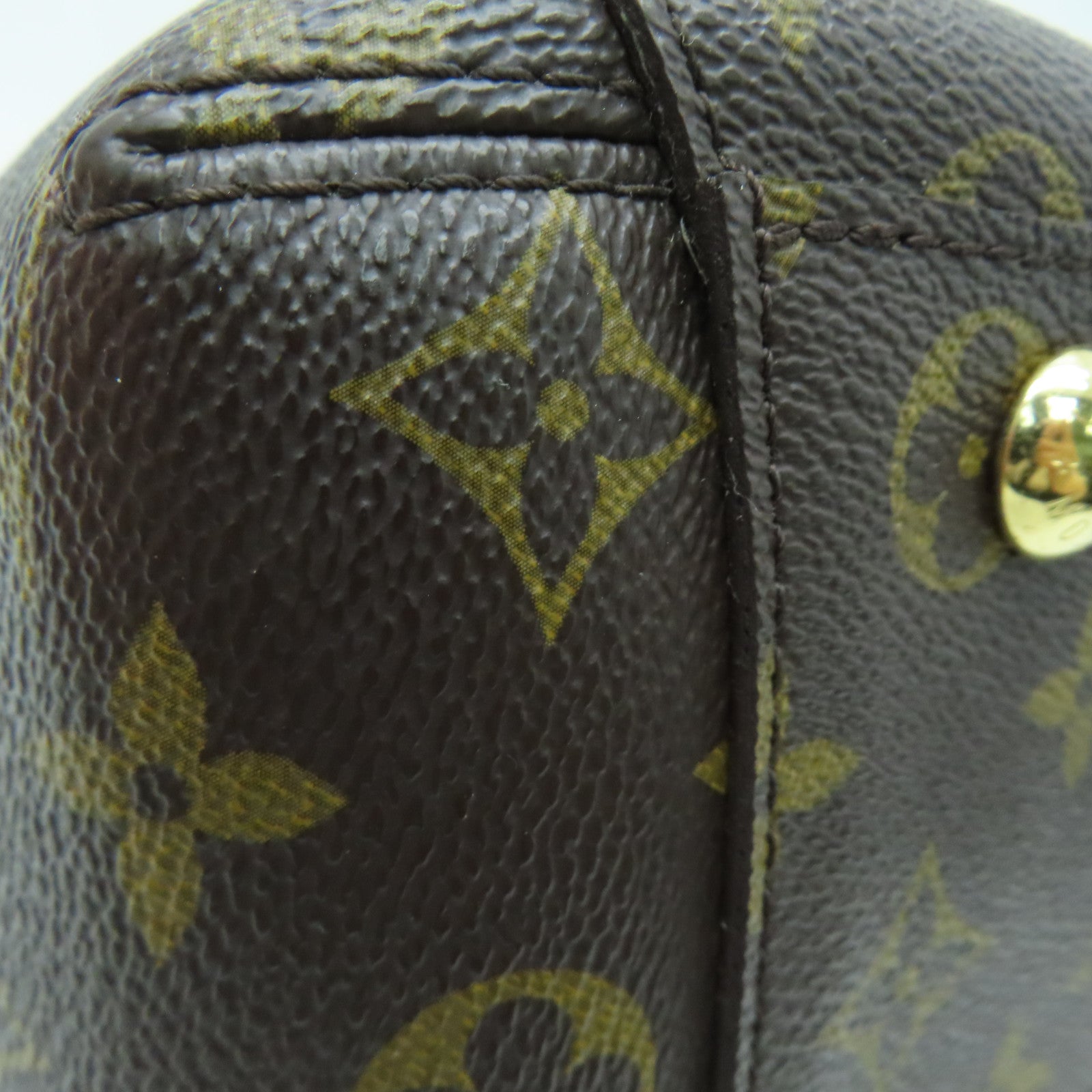 LOUIS VUITTON Monogram Montaigne MM金扣手挽肩背两用袋啡色