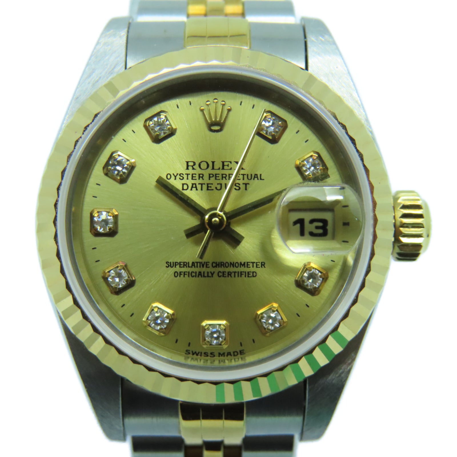 ROLEX Datejust 26mm18K黃金/不鏽鋼手錶自動機芯金色