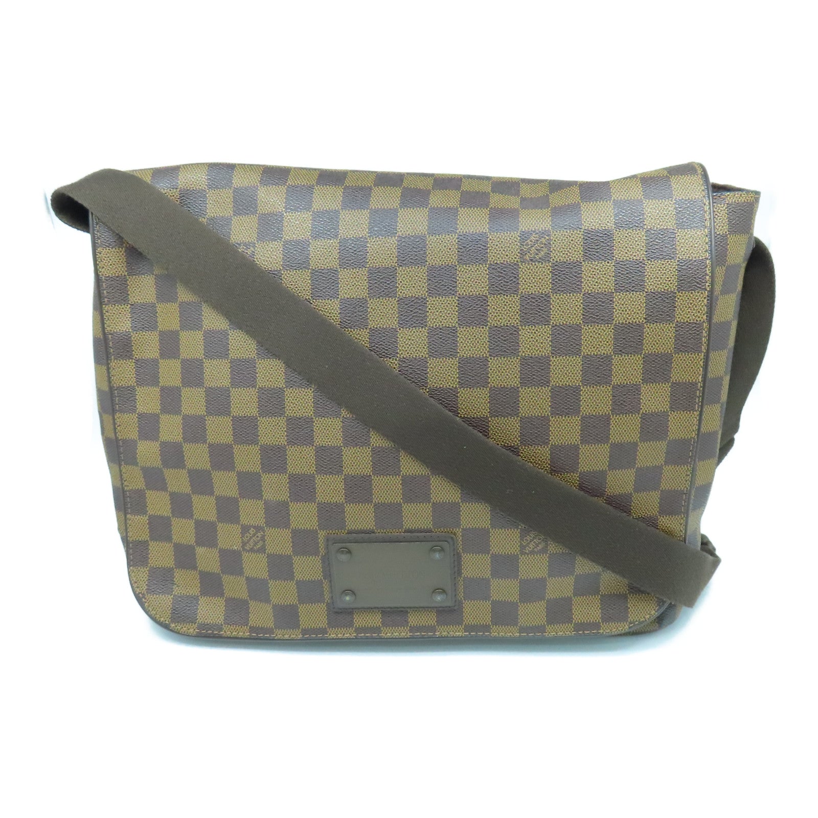 LOUIS VUITTON 【激減優惠】Damier Brooklyn GM金扣肩背袋棕色
