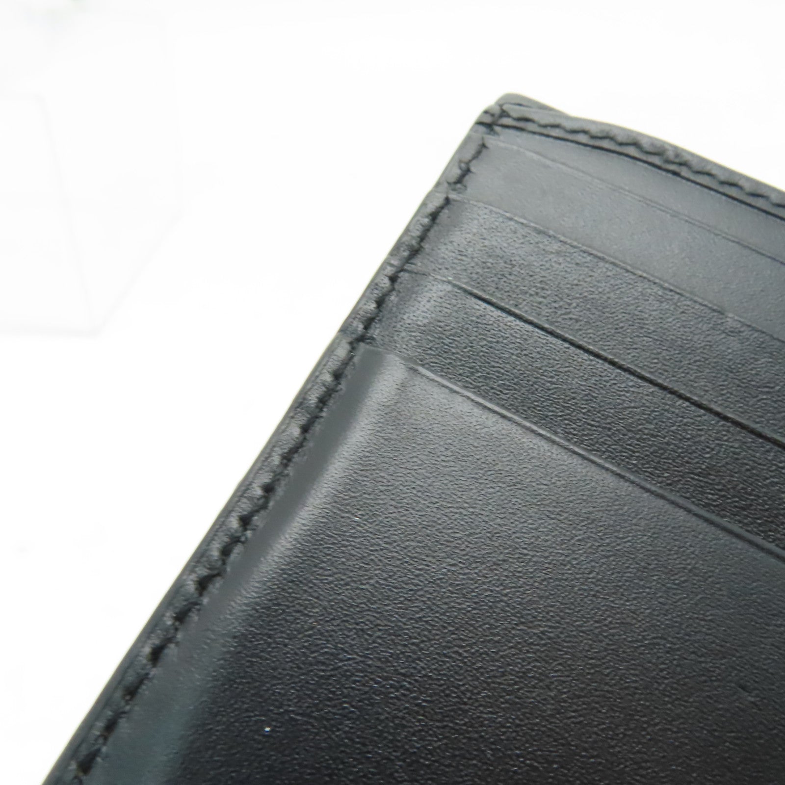 GUCCI 牛皮皮革Wallet銀扣錢包黒色