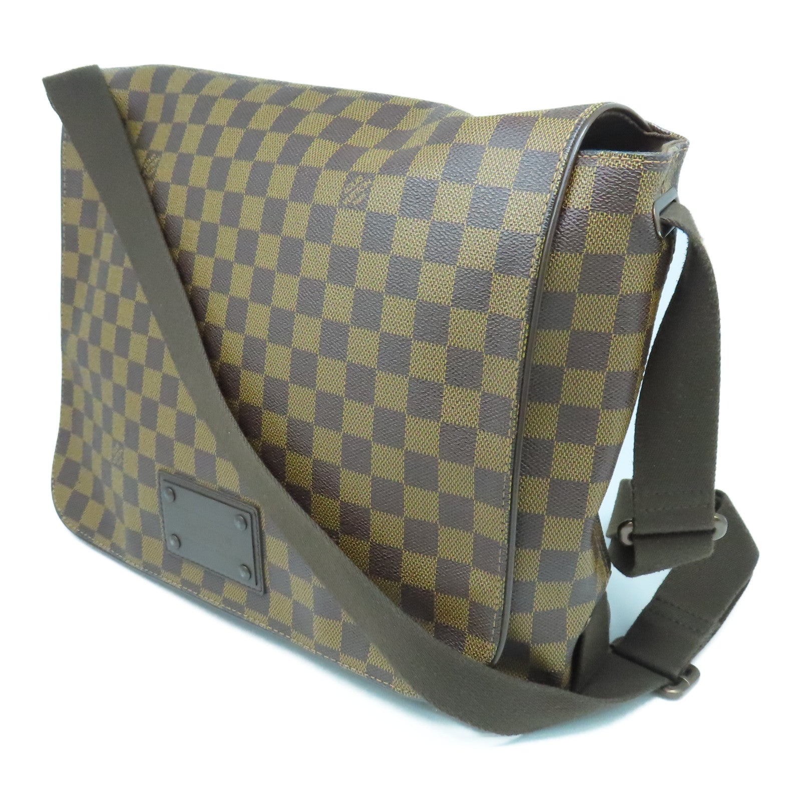 LOUIS VUITTON 【激減優惠】Damier Brooklyn GM金扣肩背袋棕色