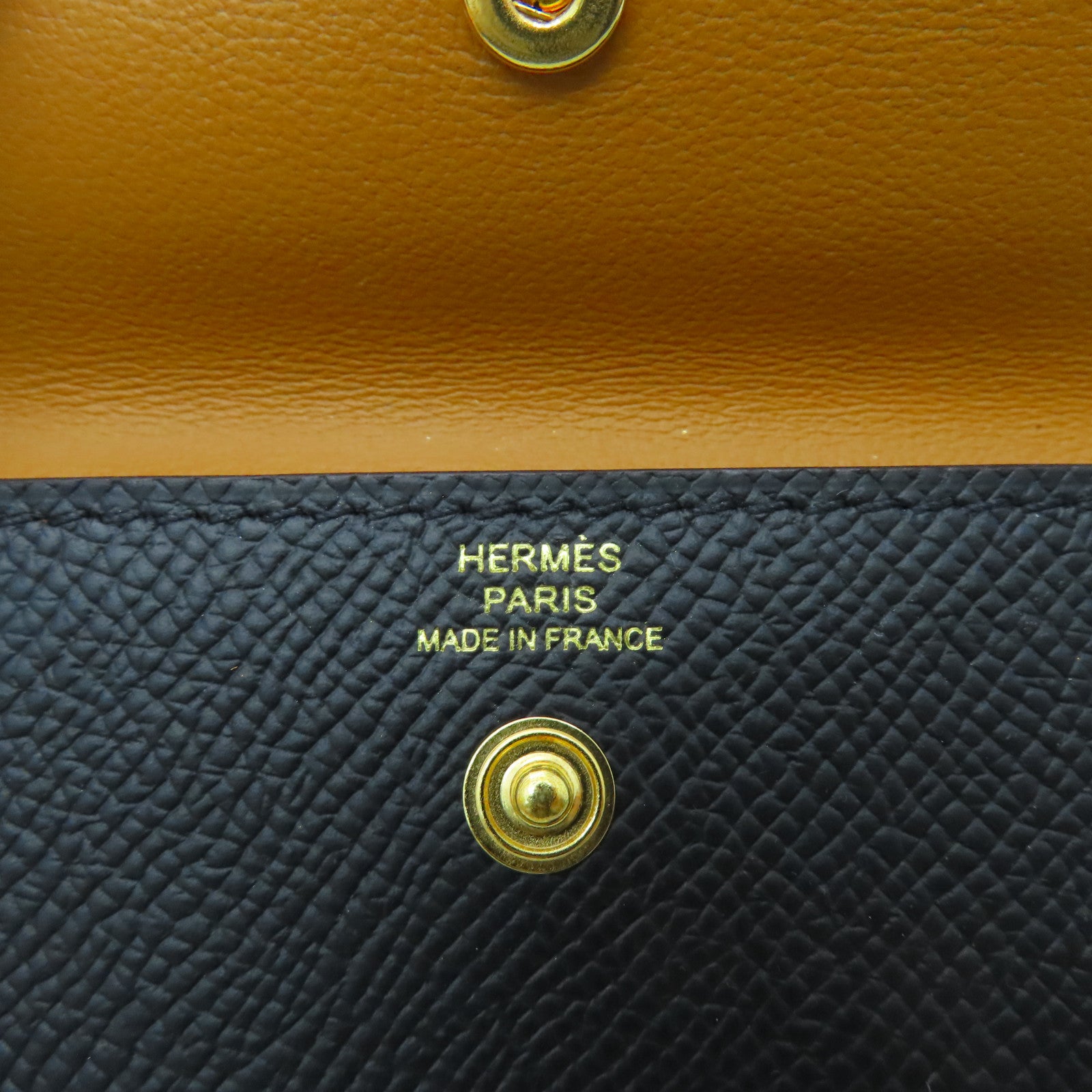 HERMES Epsom皮革Pocket Belt 18金扣皮帶黑色