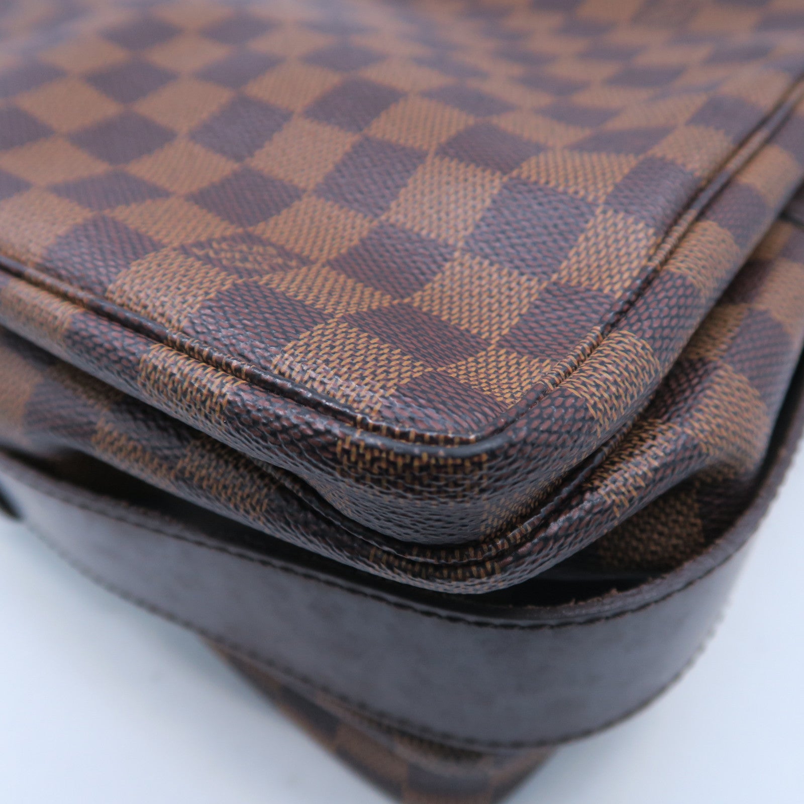 LOUIS VUITTON Damier Ebene Naviglio金扣肩背袋啡色