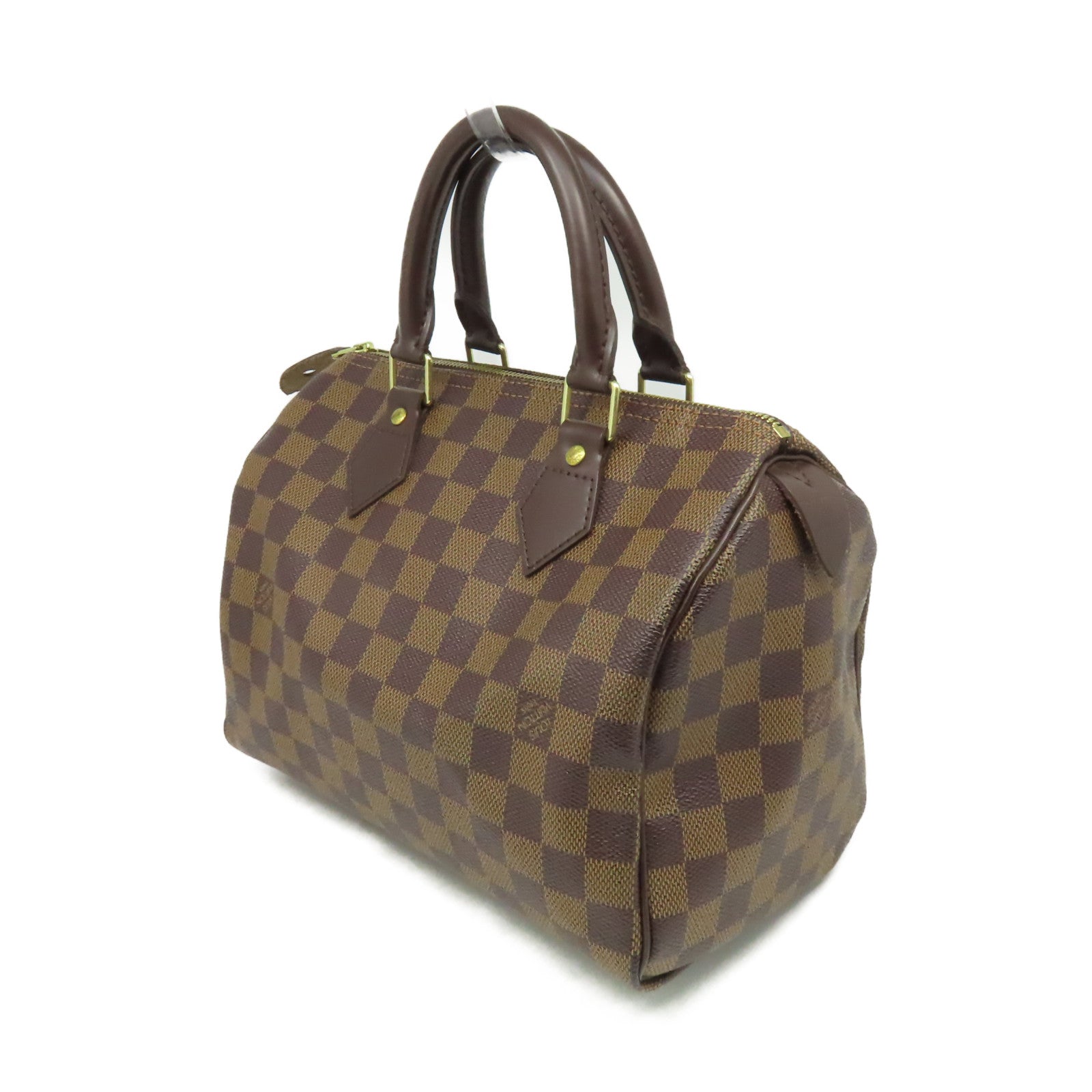 LOUIS VUITTON Damier Speedy 25金扣手挽袋啡色