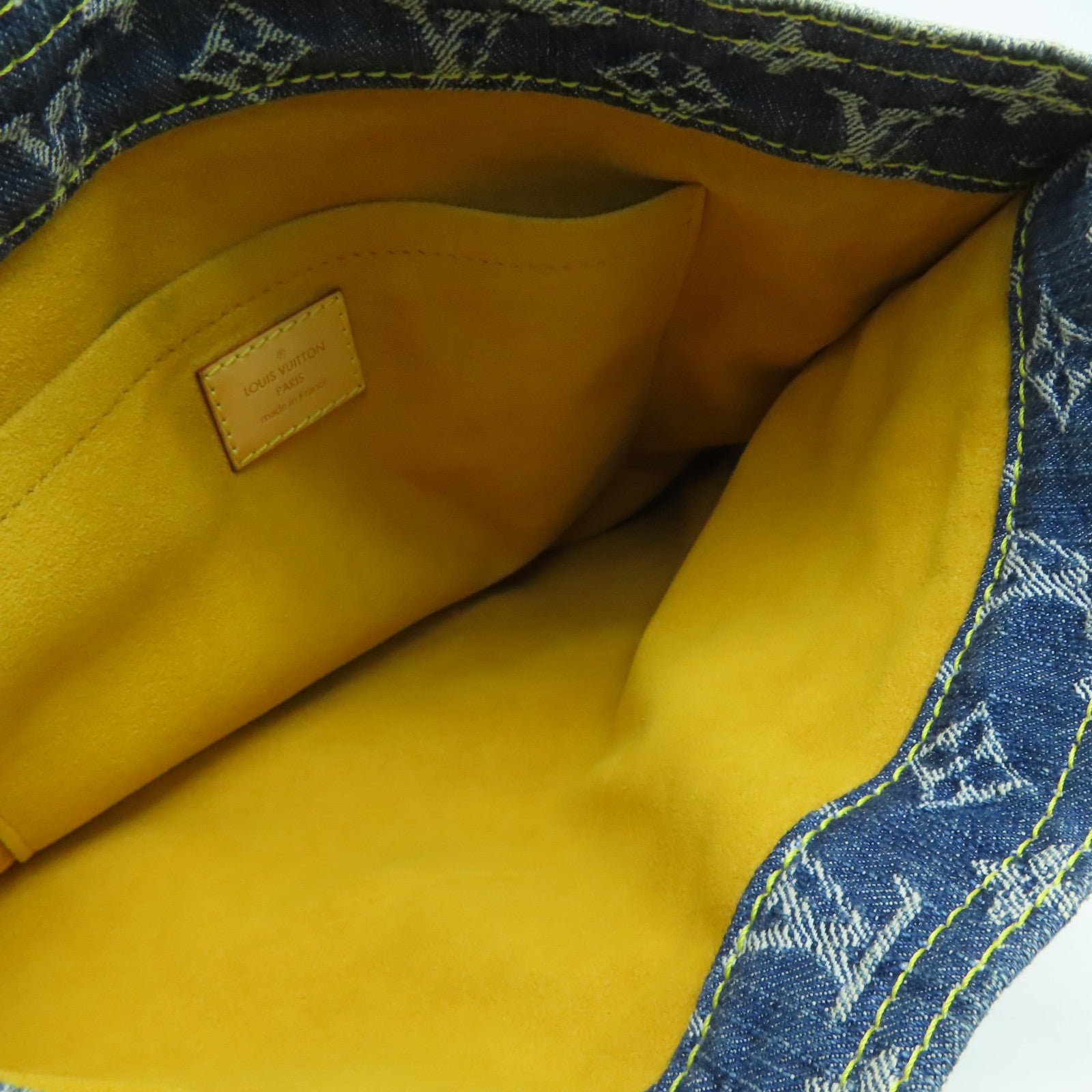 LOUIS VUITTON Monogram DenimFlat Shopper Tote金扣手挽袋蓝色