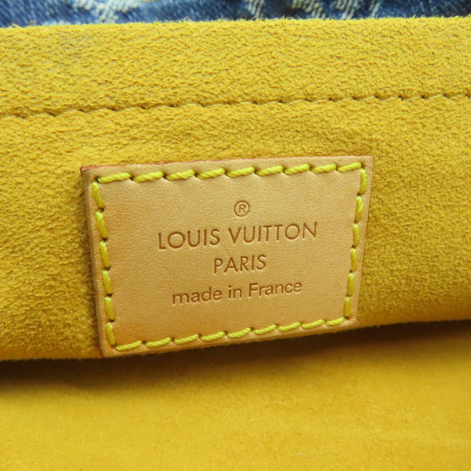 LOUIS VUITTON Monogram DenimFlat Shopper Tote金扣手挽袋蓝色