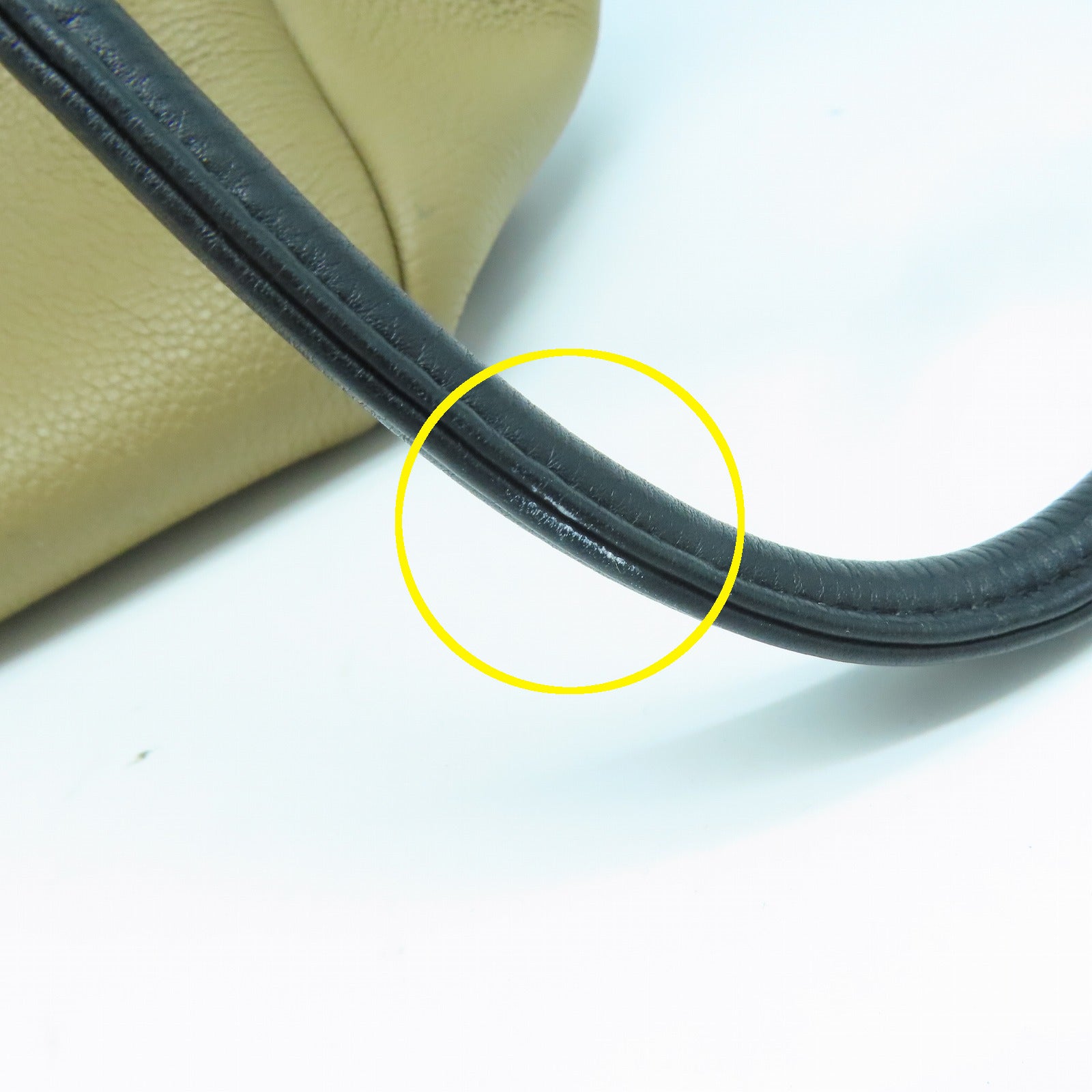 LOEWE 牛皮皮革Flamenco knot Shoulder tote bag銀扣肩背袋啡色/黑色