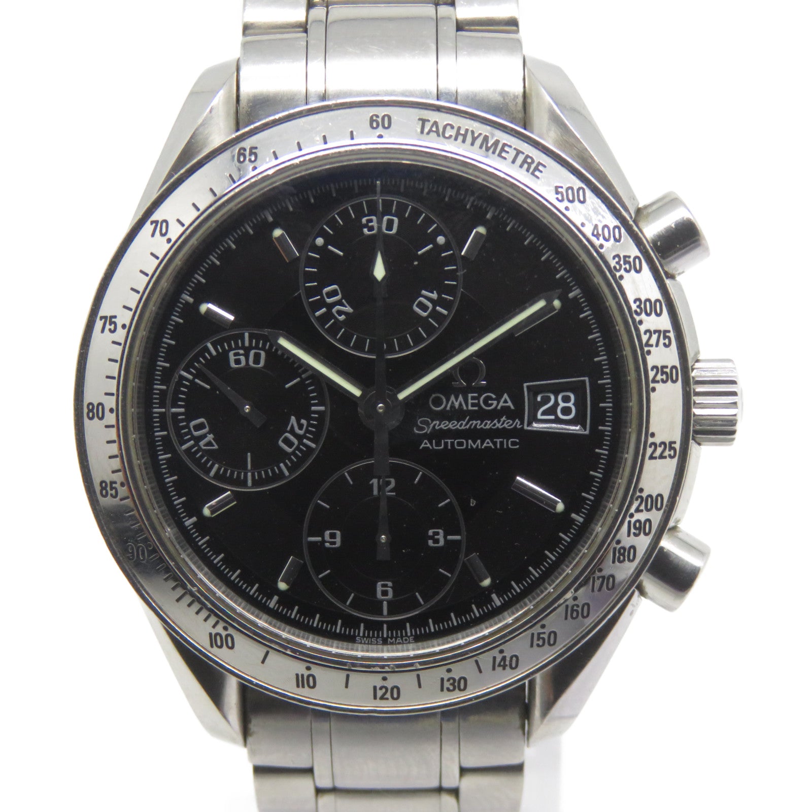 OMEGA Speedmaster Date不鏽鋼手錶自動機芯黑色