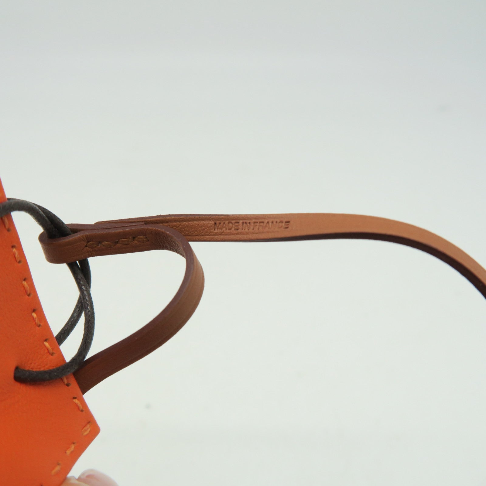 HERMES Swift Leather Charm Charm Orange