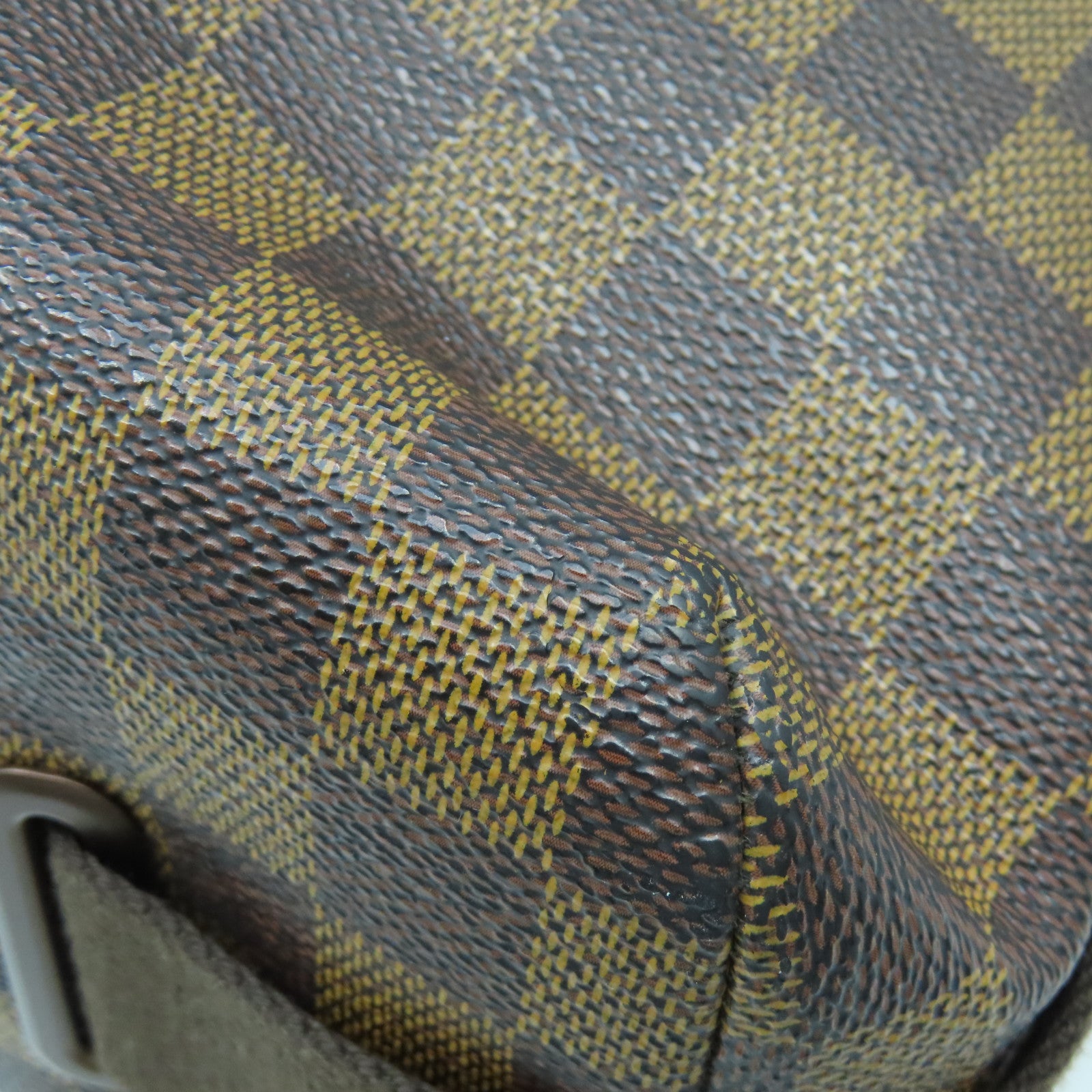 LOUIS VUITTON 【激減優惠】Damier Brooklyn GM金扣肩背袋棕色