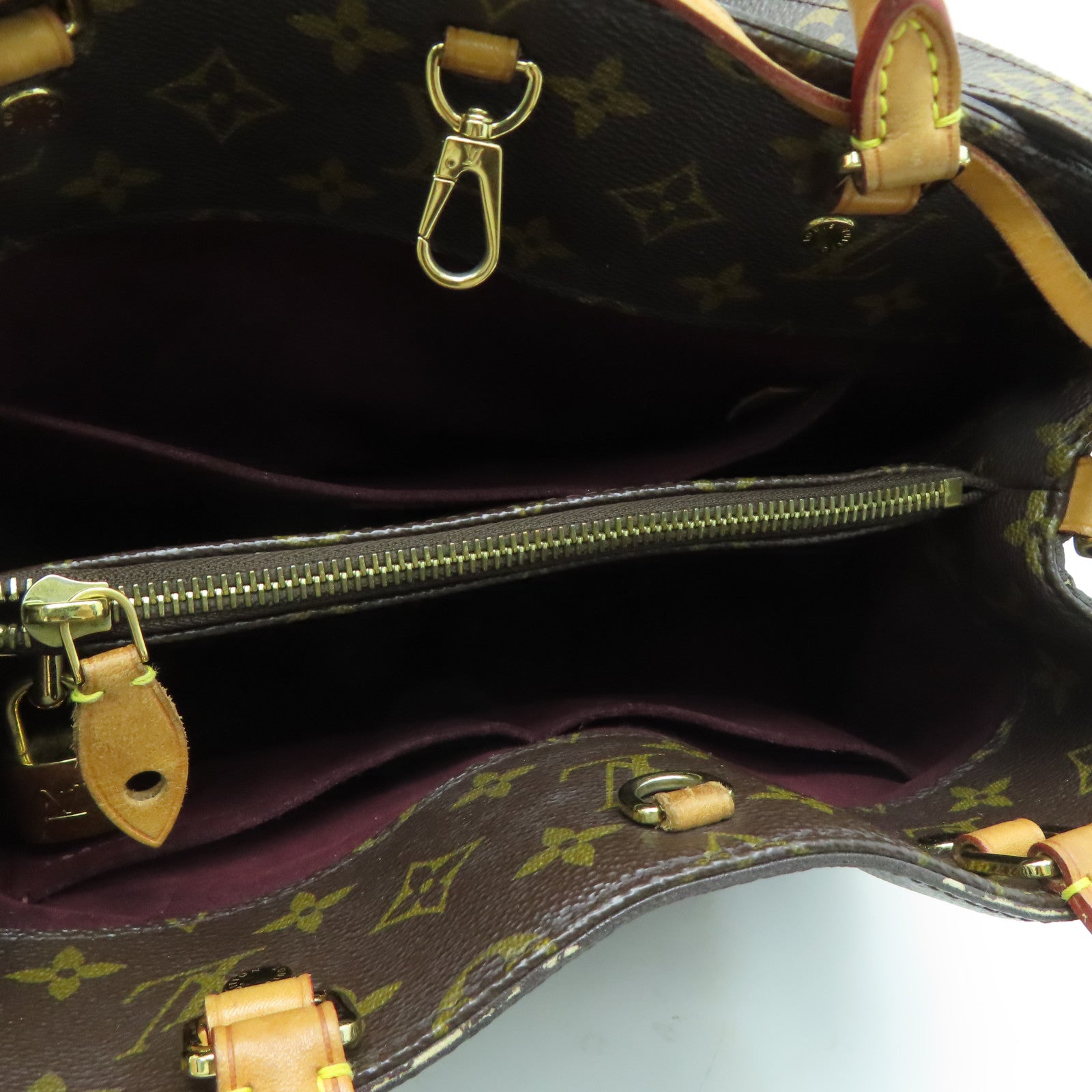 LOUIS VUITTON Monogram Montaigne MM金扣手挽肩背两用袋啡色