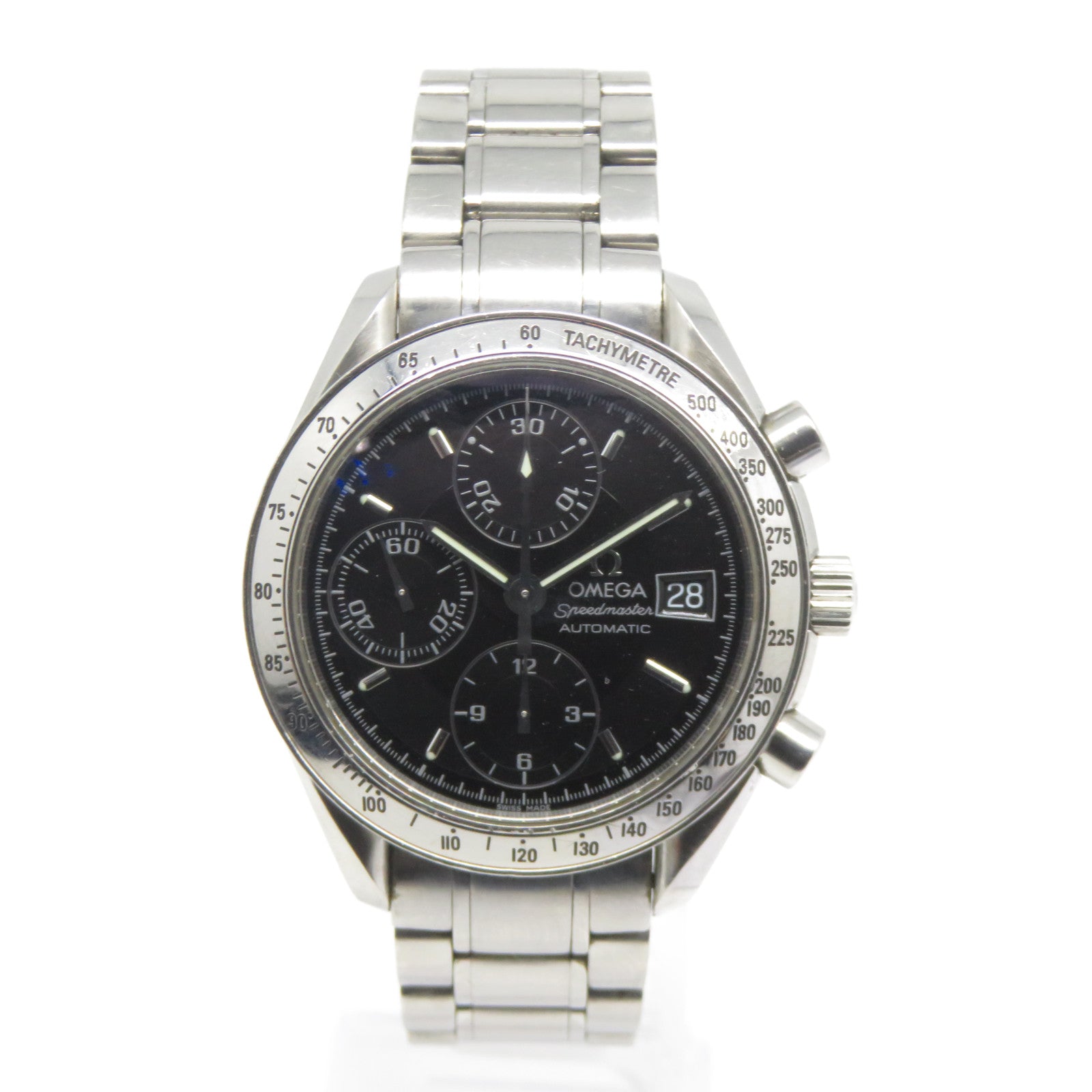 OMEGA Speedmaster Date不鏽鋼手錶自動機芯黑色
