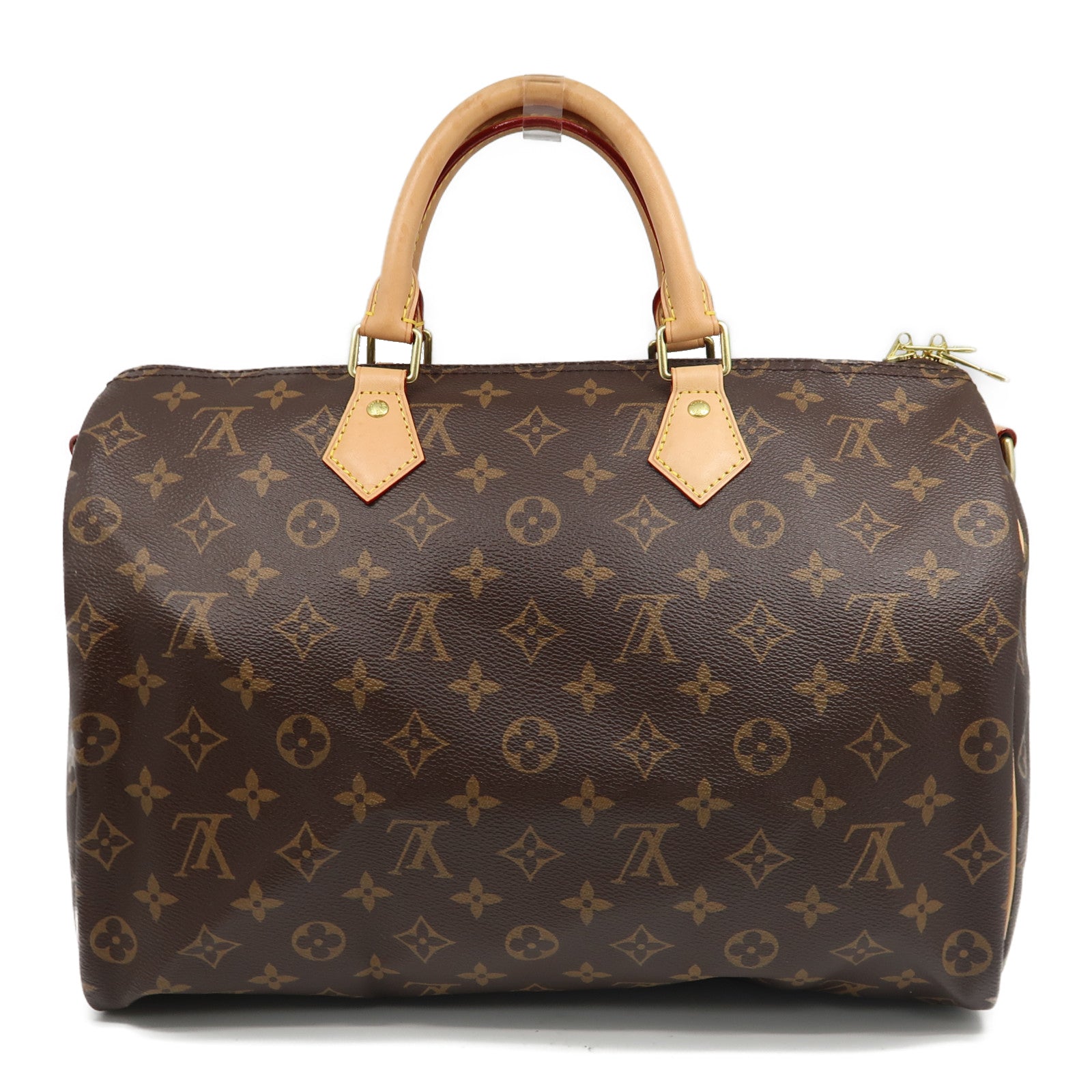 LOUIS VUITTON Monogram Speedy Bandouliere 35金扣手挽肩背兩用袋啡色
