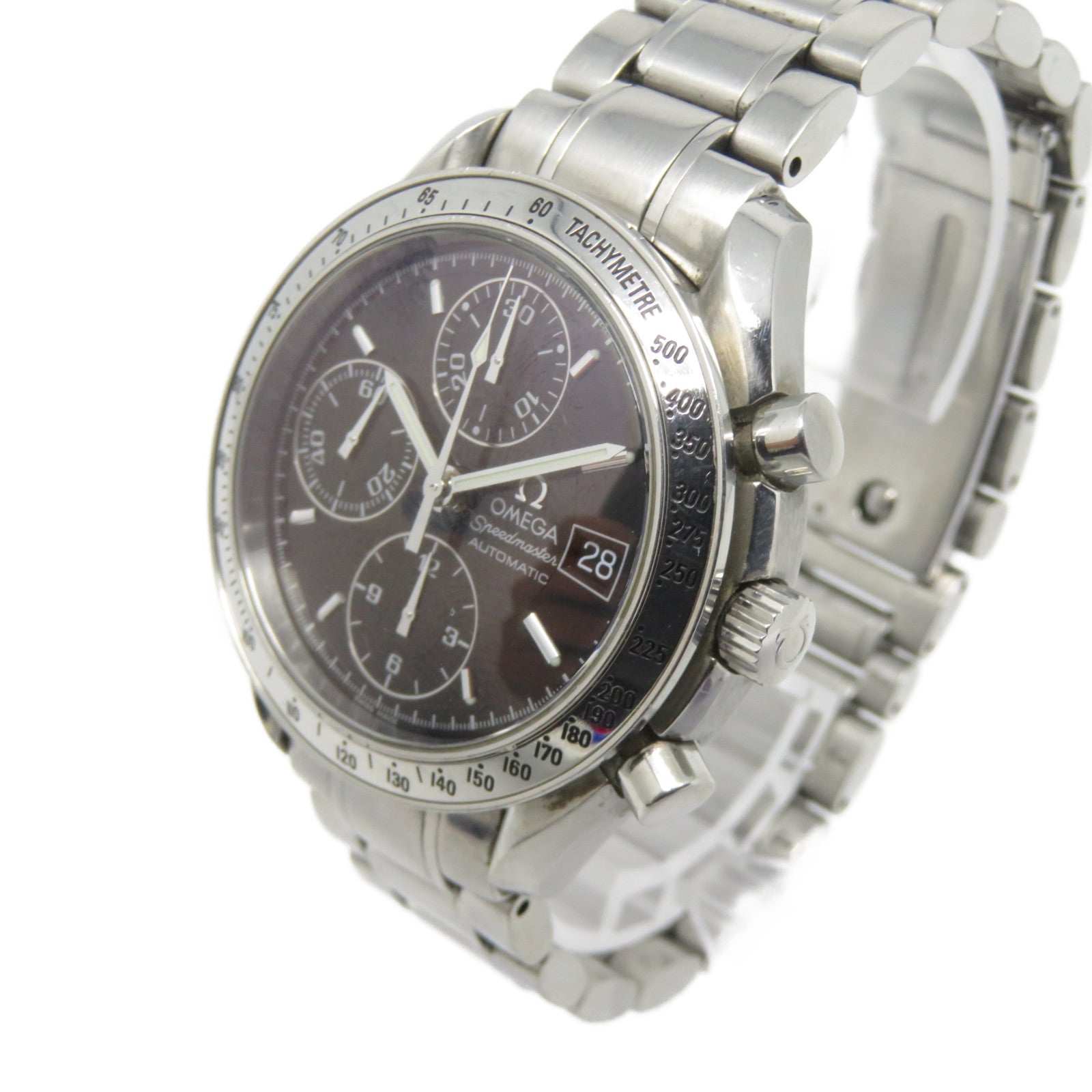 OMEGA Speedmaster Date不鏽鋼手錶自動機芯黑色