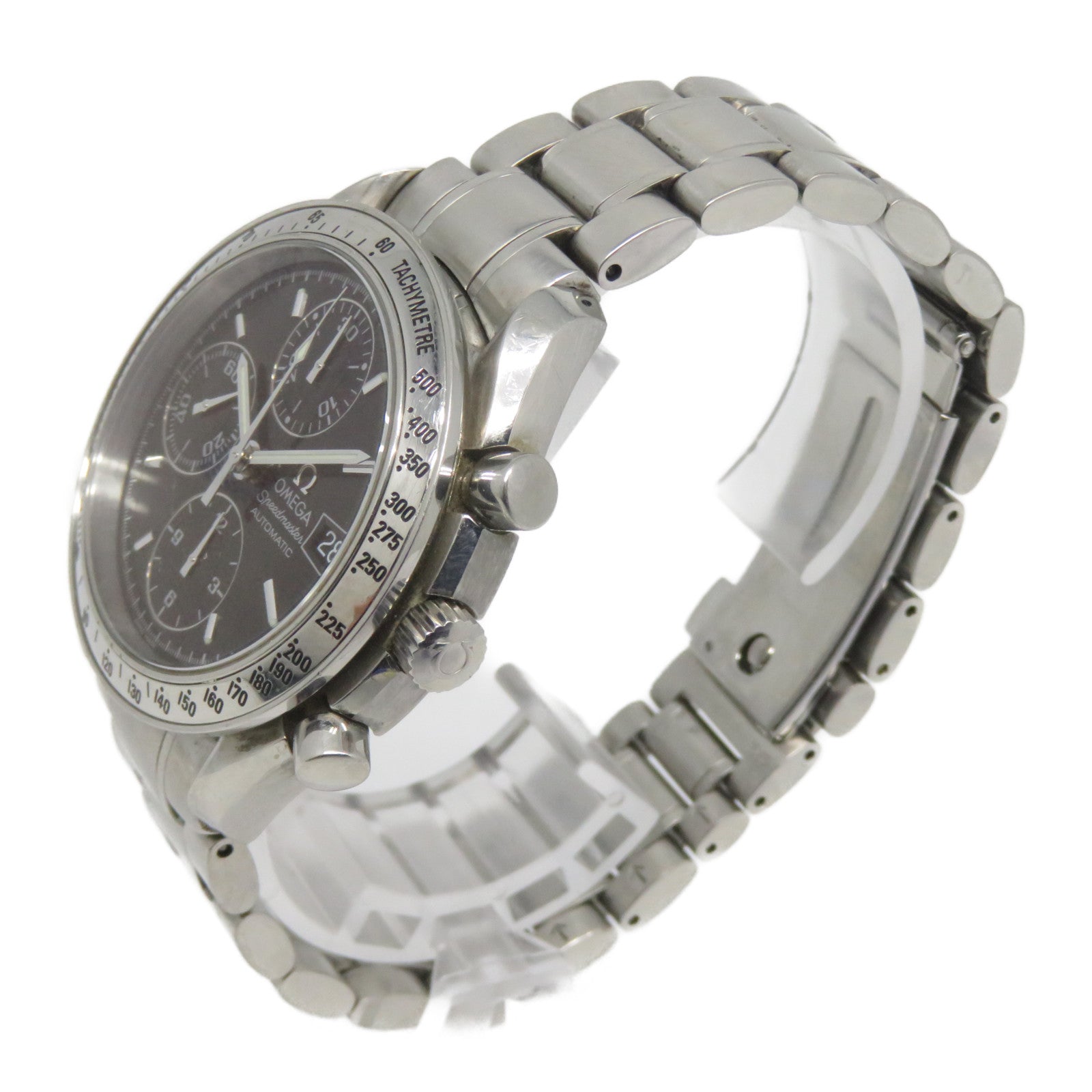 OMEGA Speedmaster Date不鏽鋼手錶自動機芯黑色