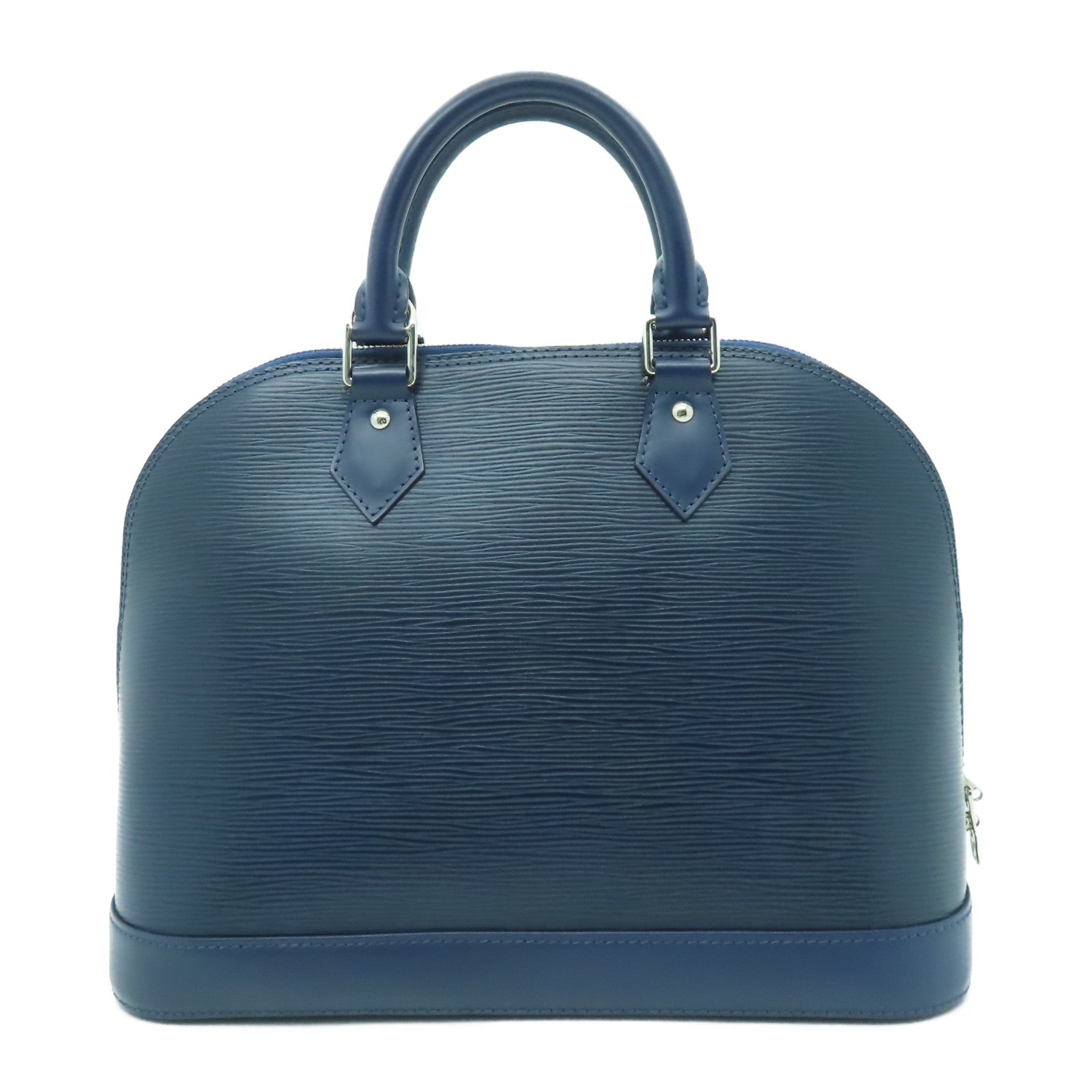LOUIS VUITTON Epi Alma PM銀扣手挽肩背兩用袋藍色