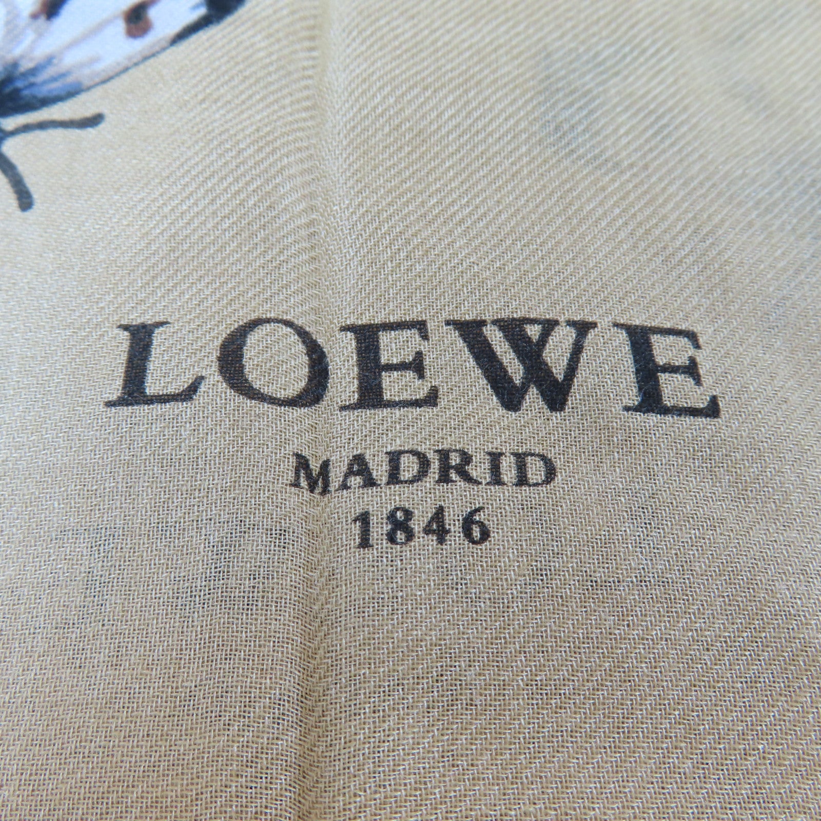 LOEWE 人造絲/羊絨Stole披肩米色