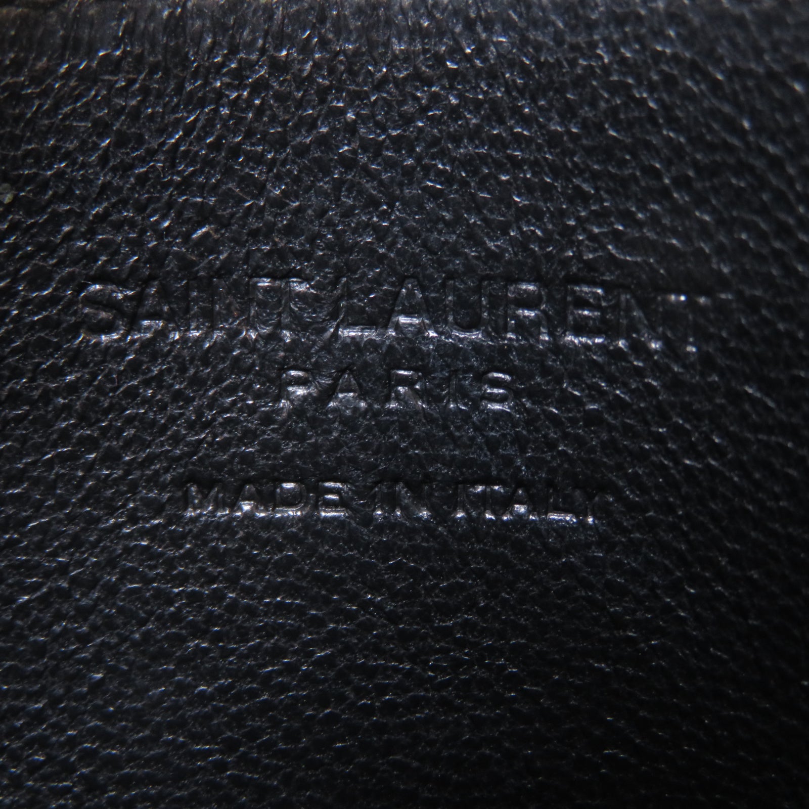 SAINT LAURENT 牛皮皮革Card Case銀扣卡片套灰色