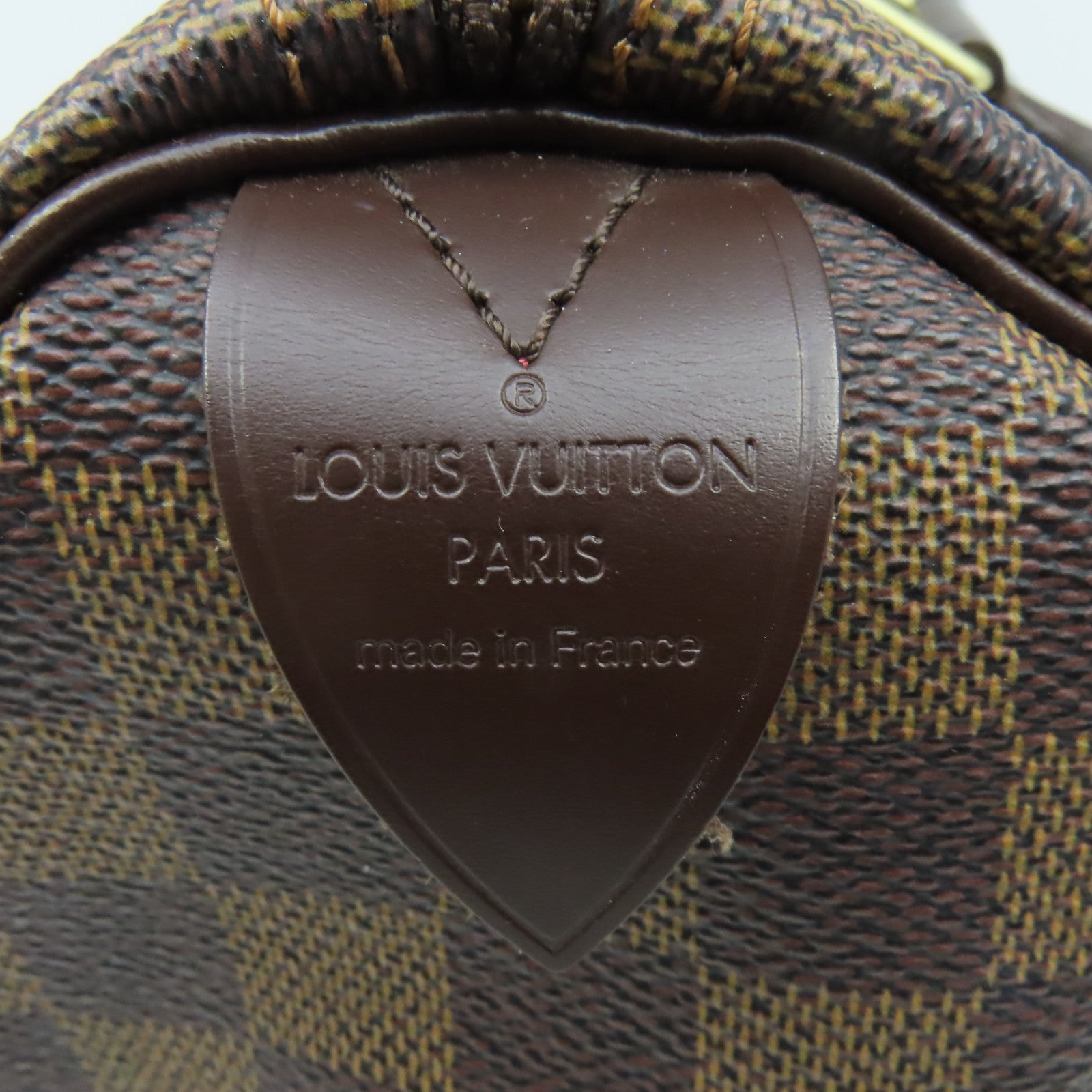 LOUIS VUITTON Damier Speedy 25金扣手挽袋啡色