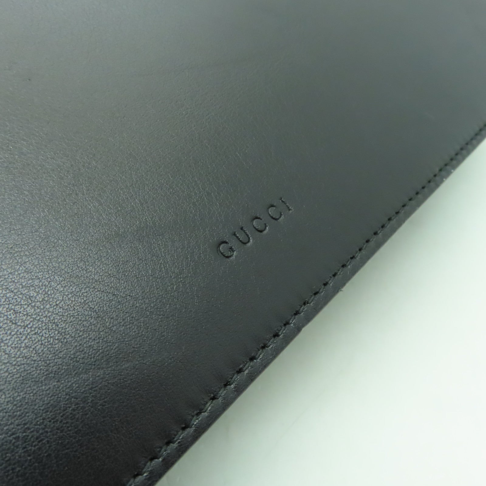 GUCCI 牛皮皮革Handbag金扣手挽袋黒色
