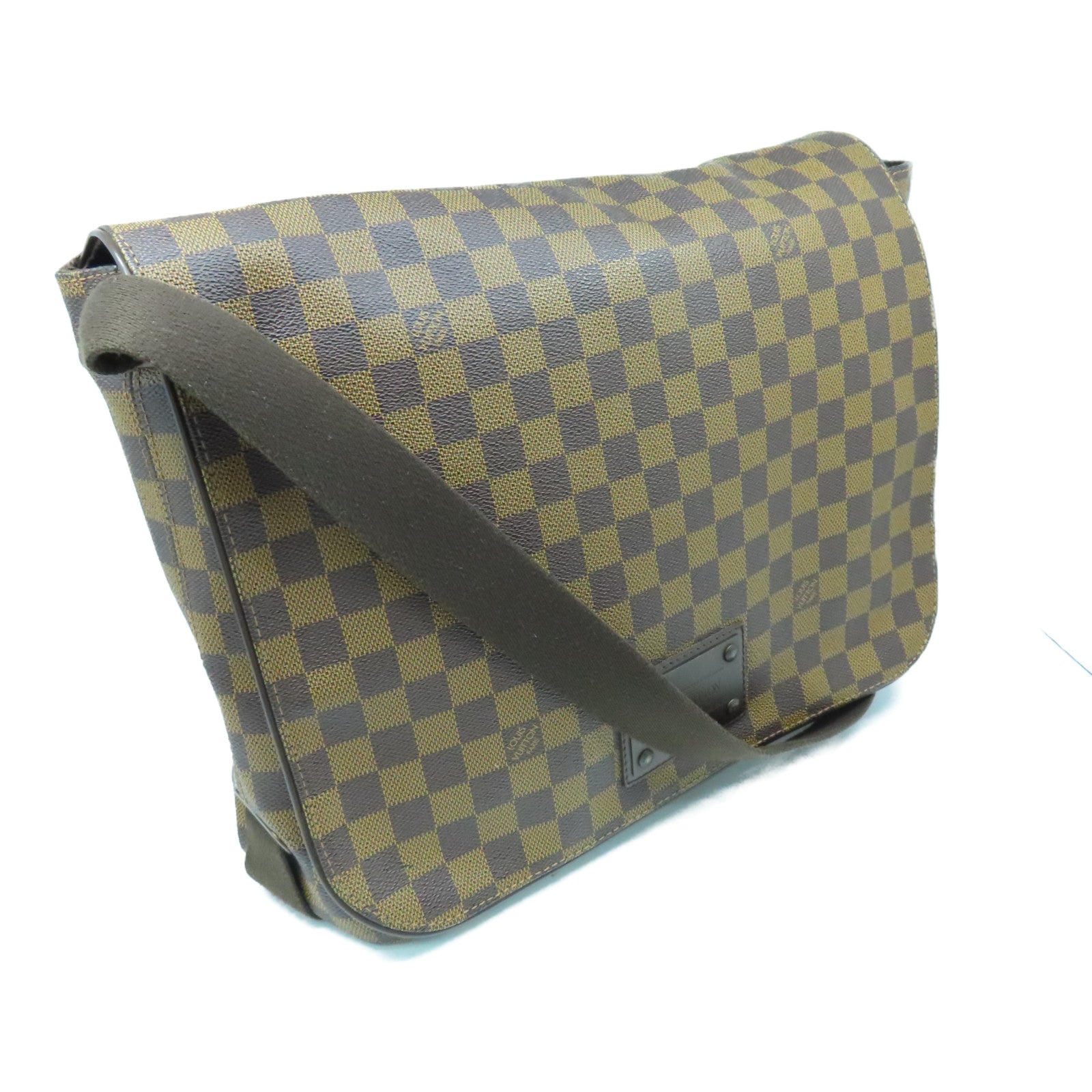 LOUIS VUITTON 【激減優惠】Damier Brooklyn GM金扣肩背袋棕色