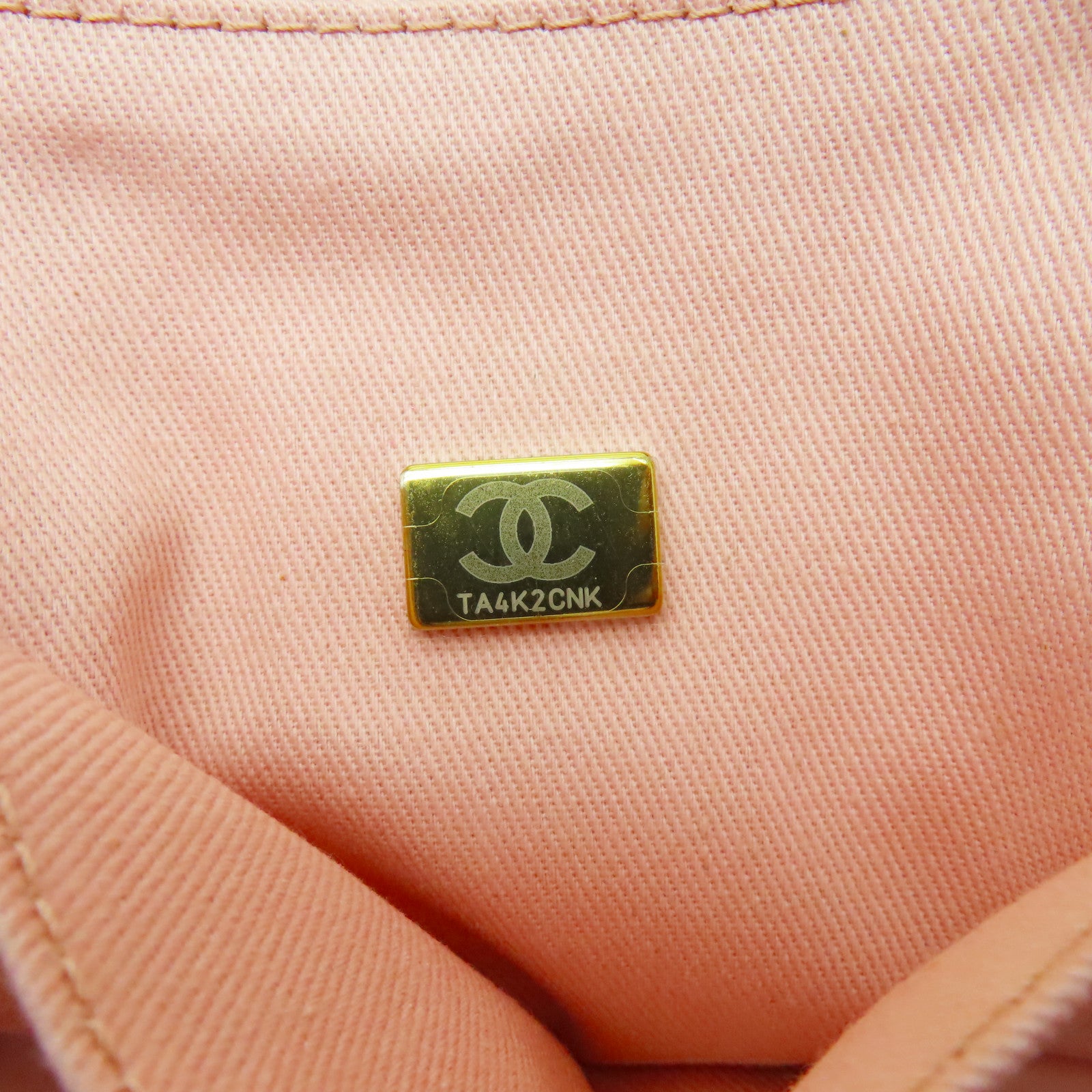 CHANEL 混合纖維Totebag金扣手挽袋粉紅色