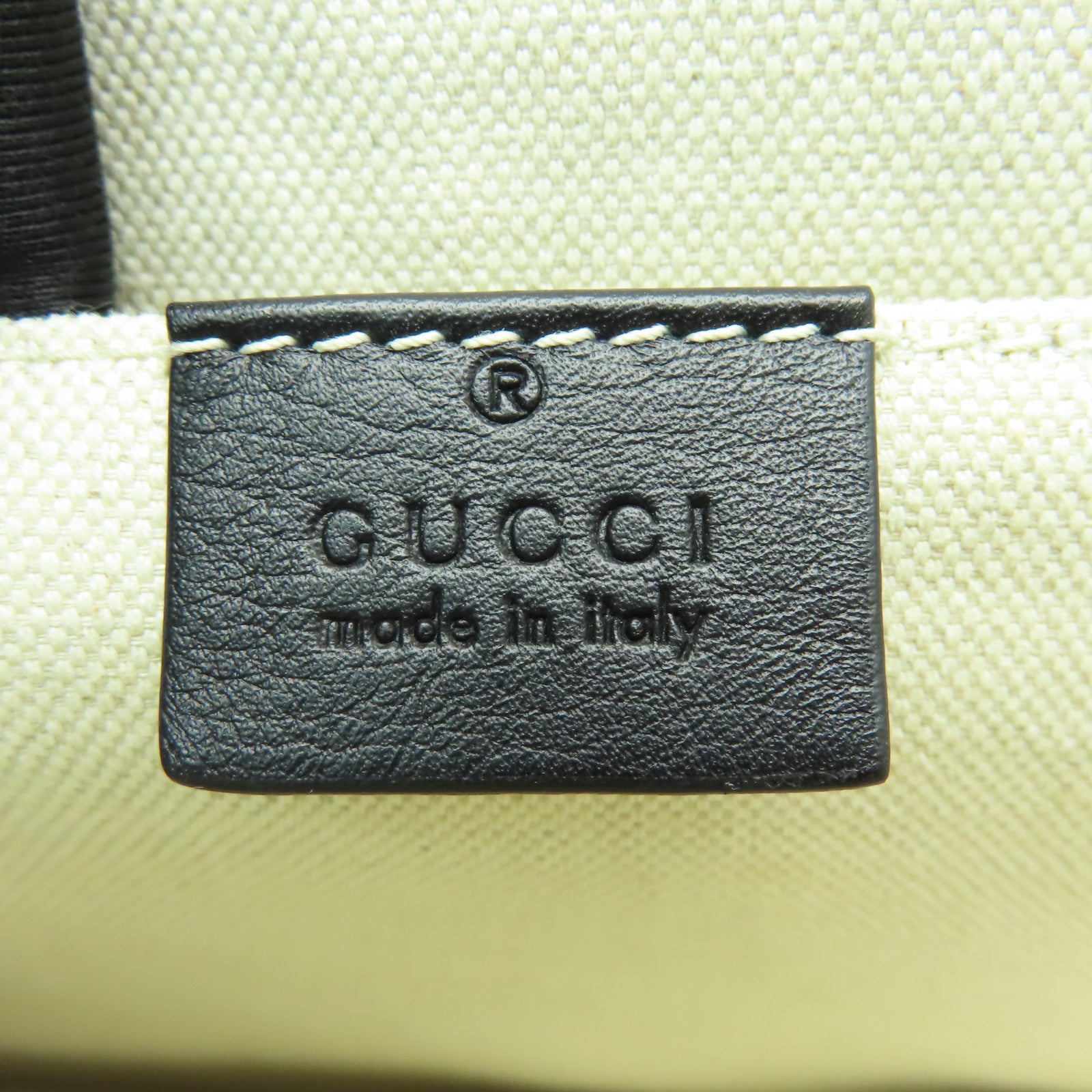 GUCCI 牛皮皮革Handbag金扣手挽袋黒色