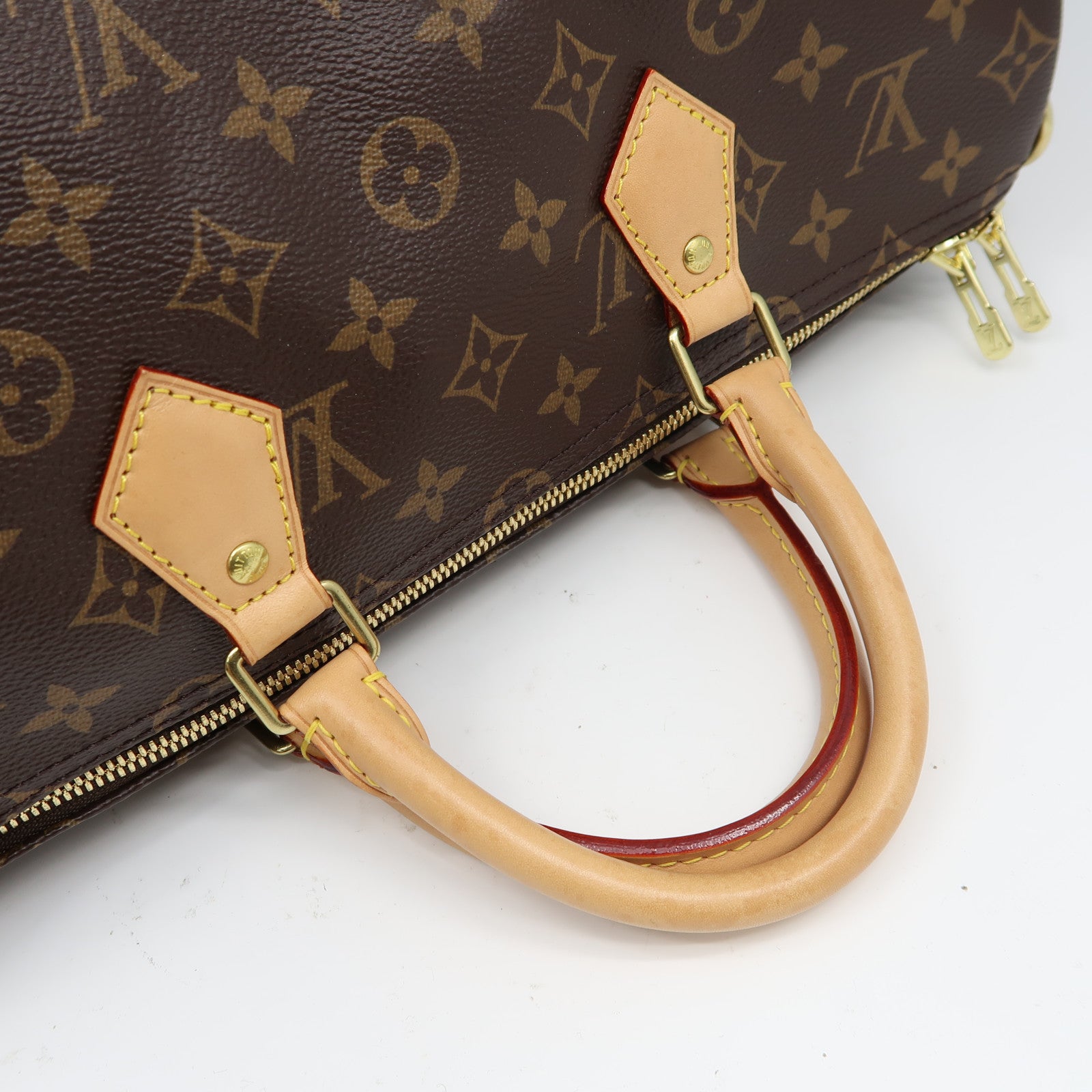 LOUIS VUITTON Monogram Speedy Bandouliere 35金扣手挽肩背兩用袋啡色