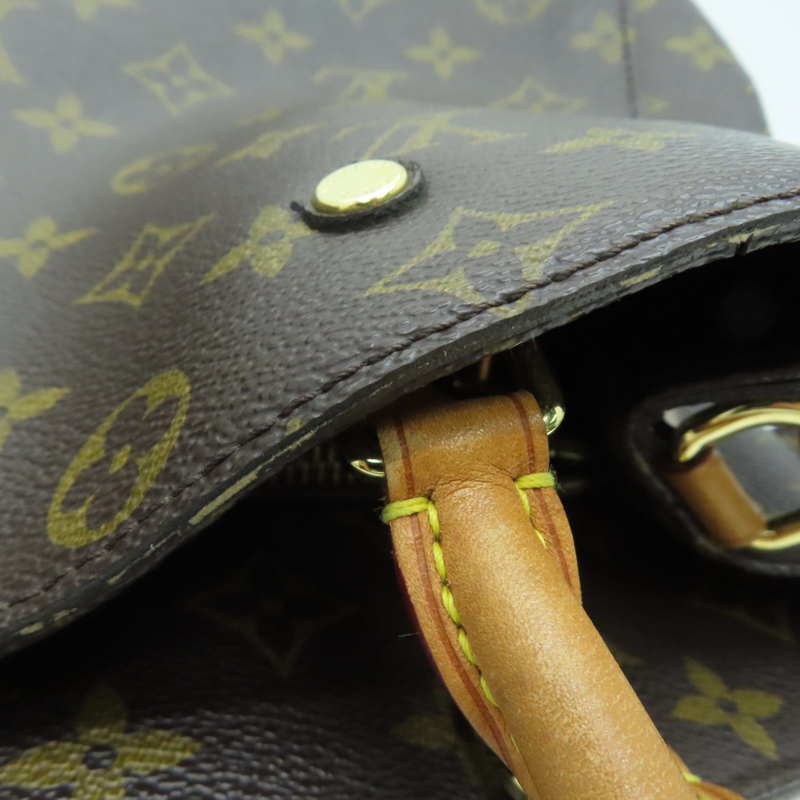 LOUIS VUITTON Monogram Montaigne MM金扣手挽肩背两用袋啡色
