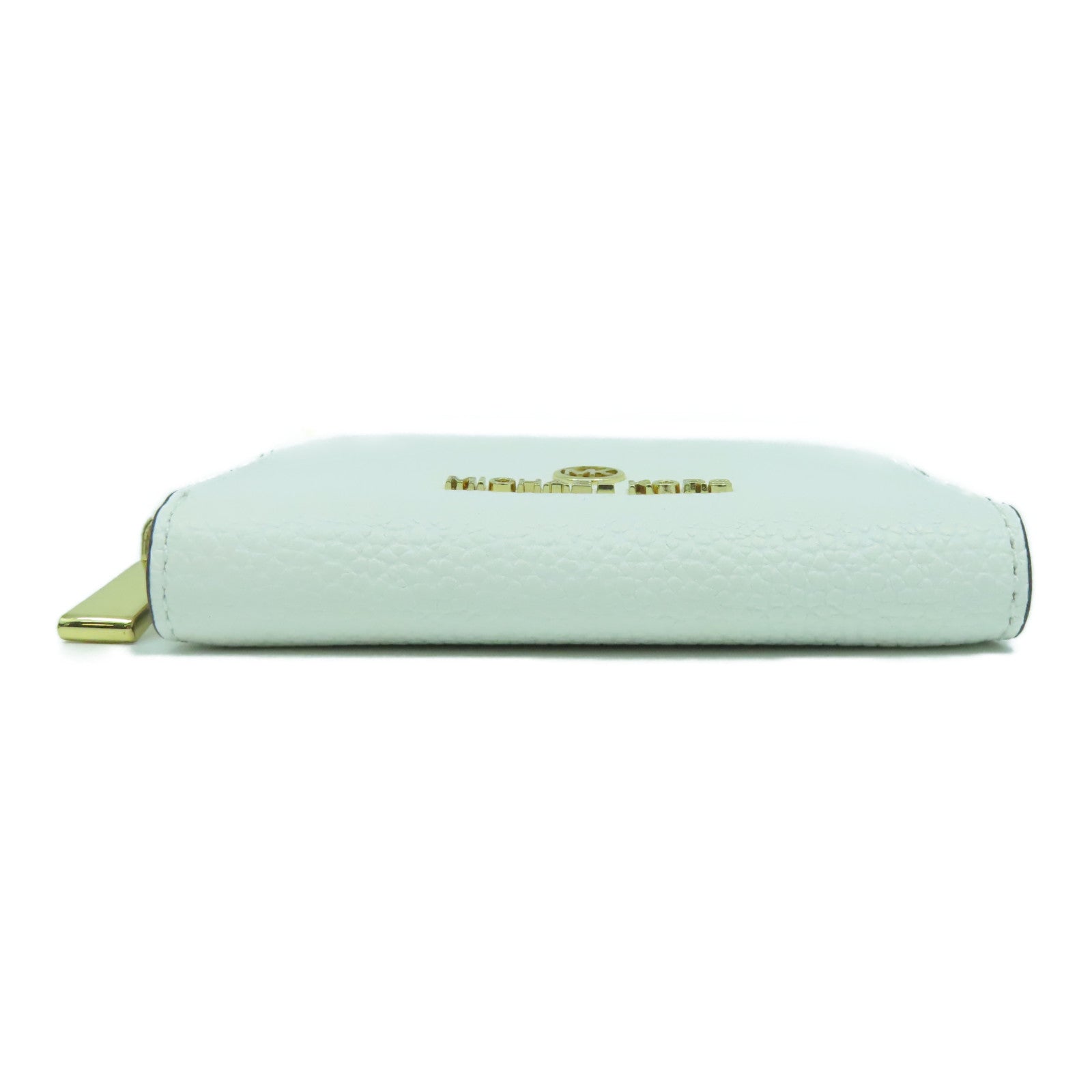Michael Kors 牛皮皮革Zipper Card Case金扣卡片套白色
