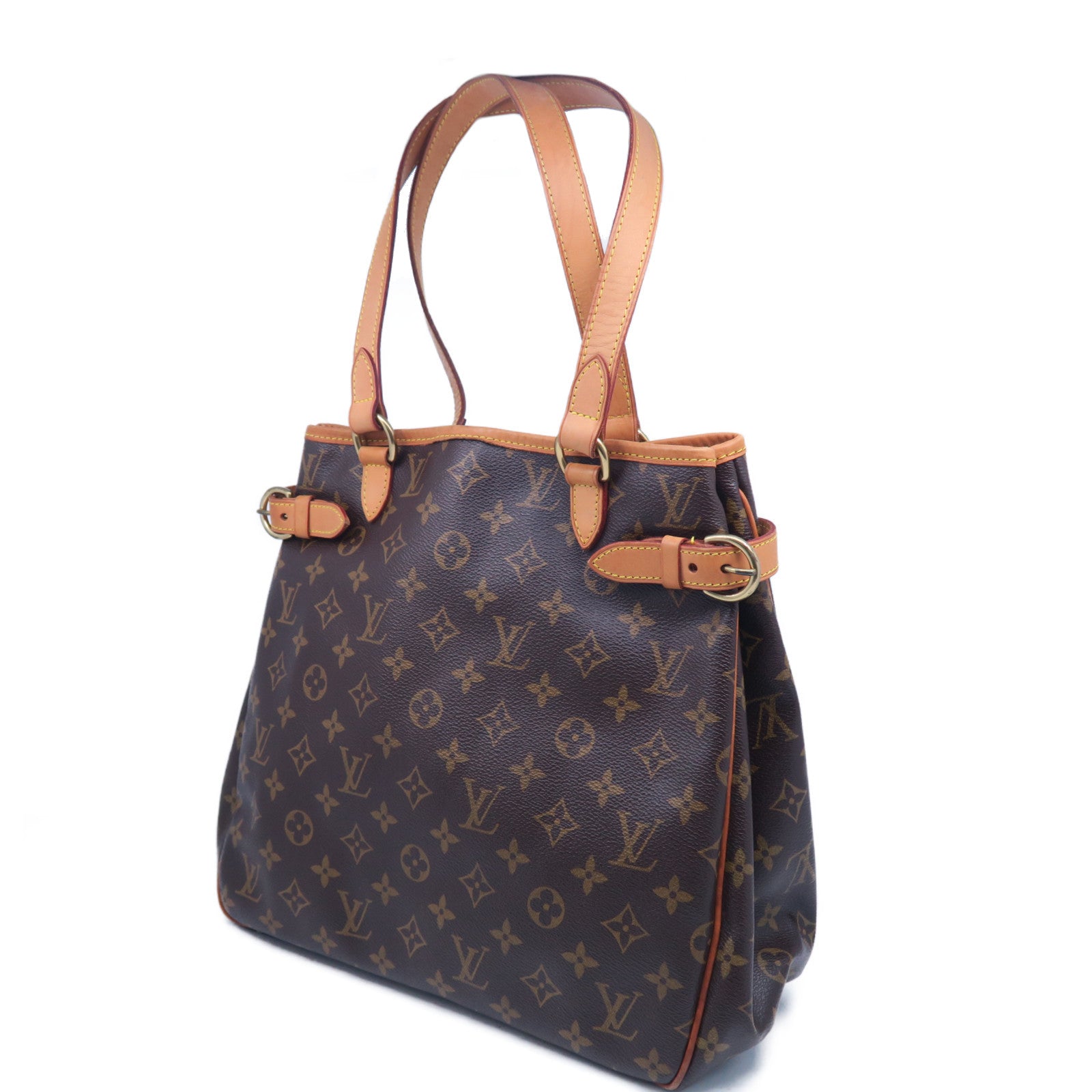 LOUIS VUITTON Monogram Batignolles Vertical金扣肩背袋啡色