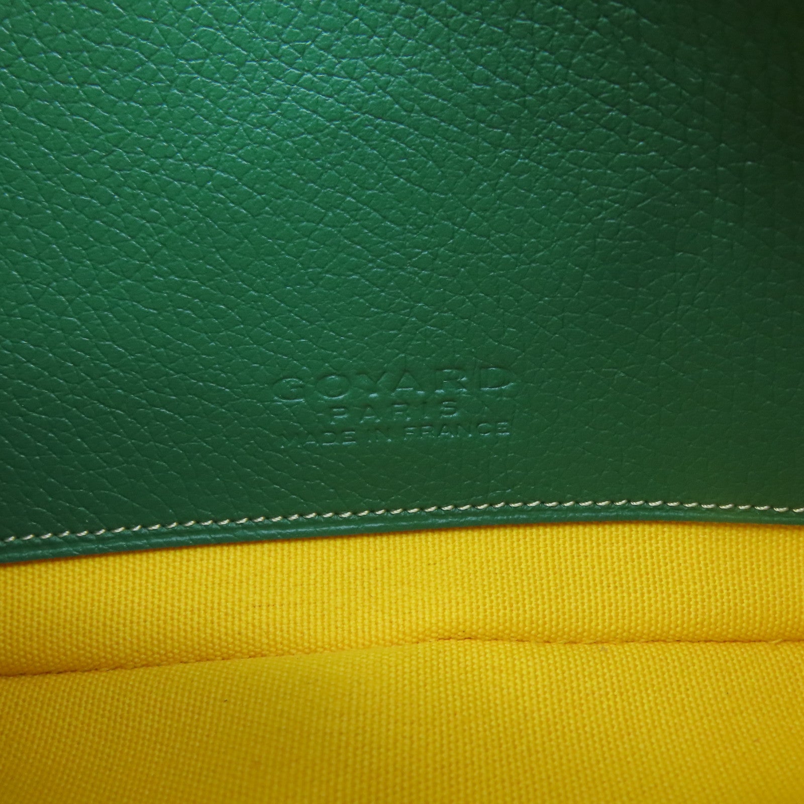 GOYARD 塗層帆布Mini Pochette銀扣手拿包綠色