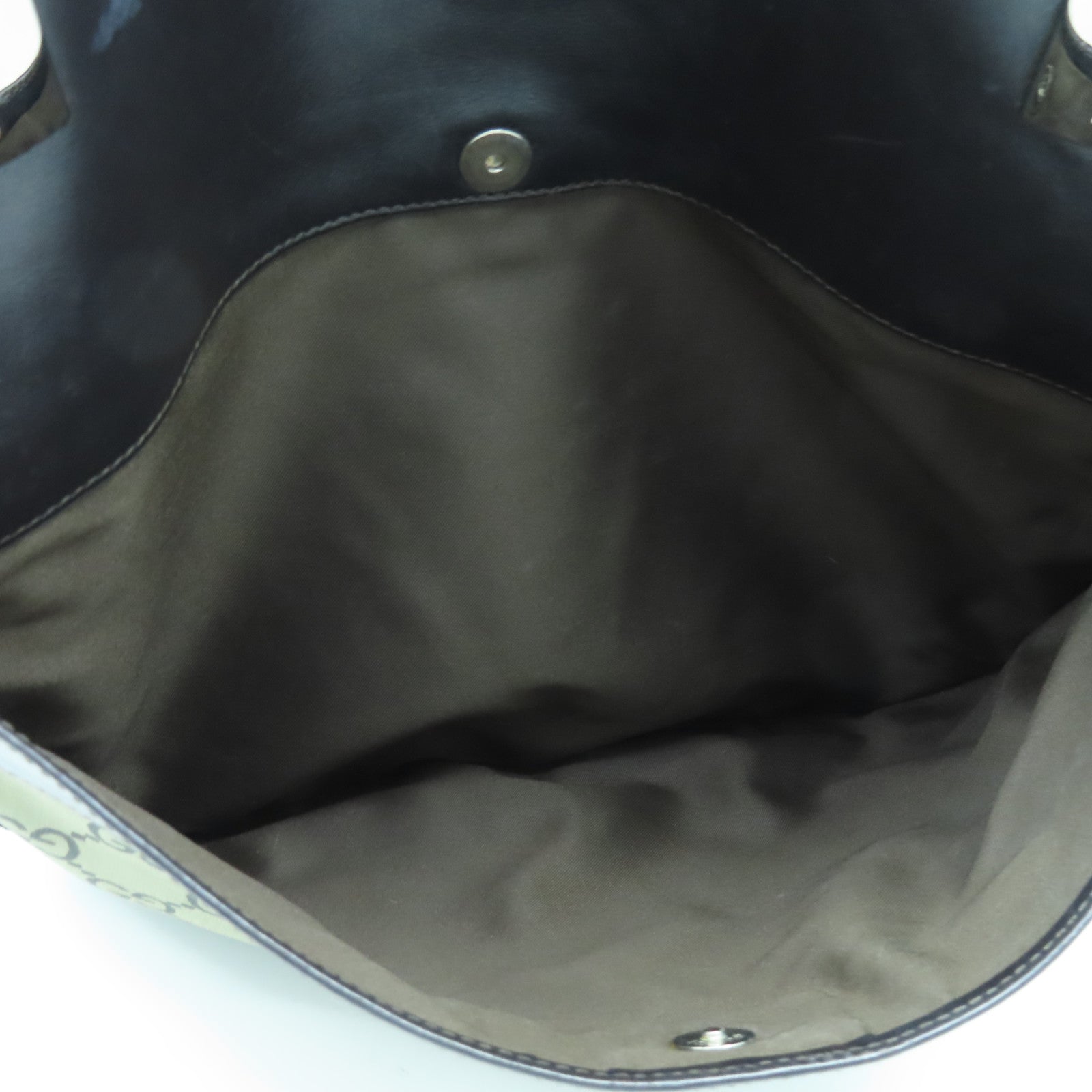 GUCCI 【激減優惠】尼龍皮革Shoulder Bag銀扣肩背袋啡色