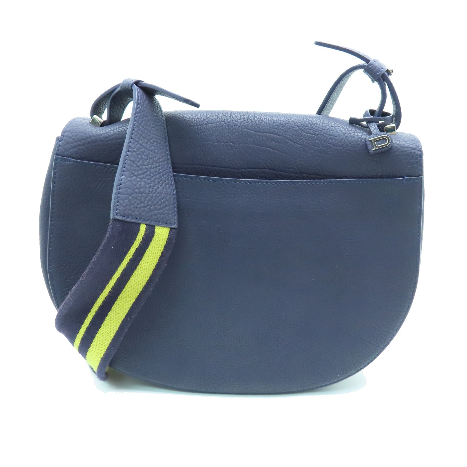 SELECTION 牛皮皮革Delvaux Le Mutin銀扣肩背袋藍色