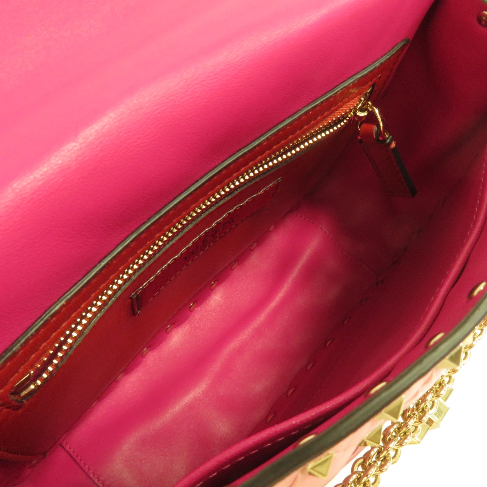 Valentino Studded羊皮皮革Rockstud Spike金扣鏈帶手挽肩背兩用袋彩色