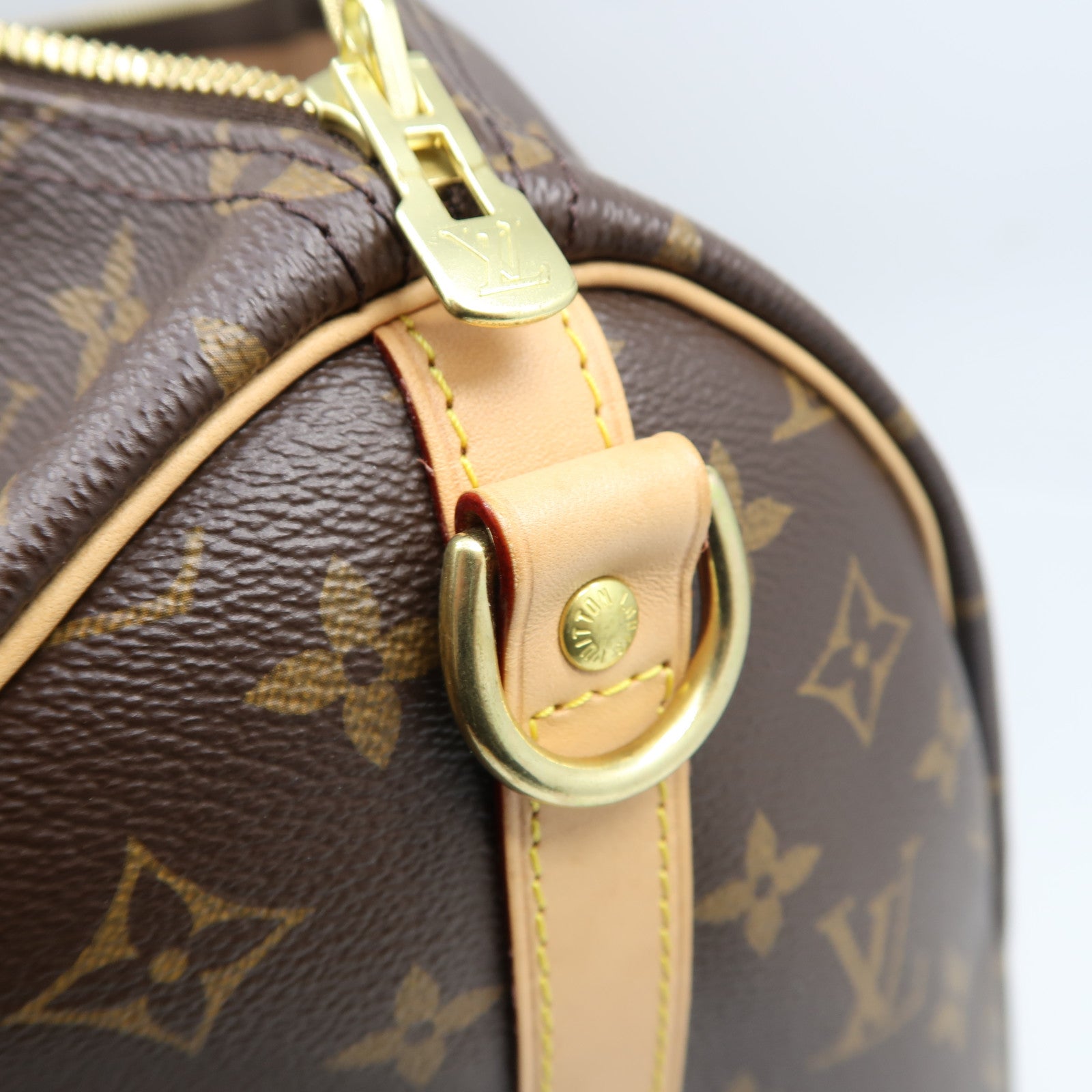 LOUIS VUITTON Monogram Speedy Bandouliere 35金扣手挽肩背兩用袋啡色