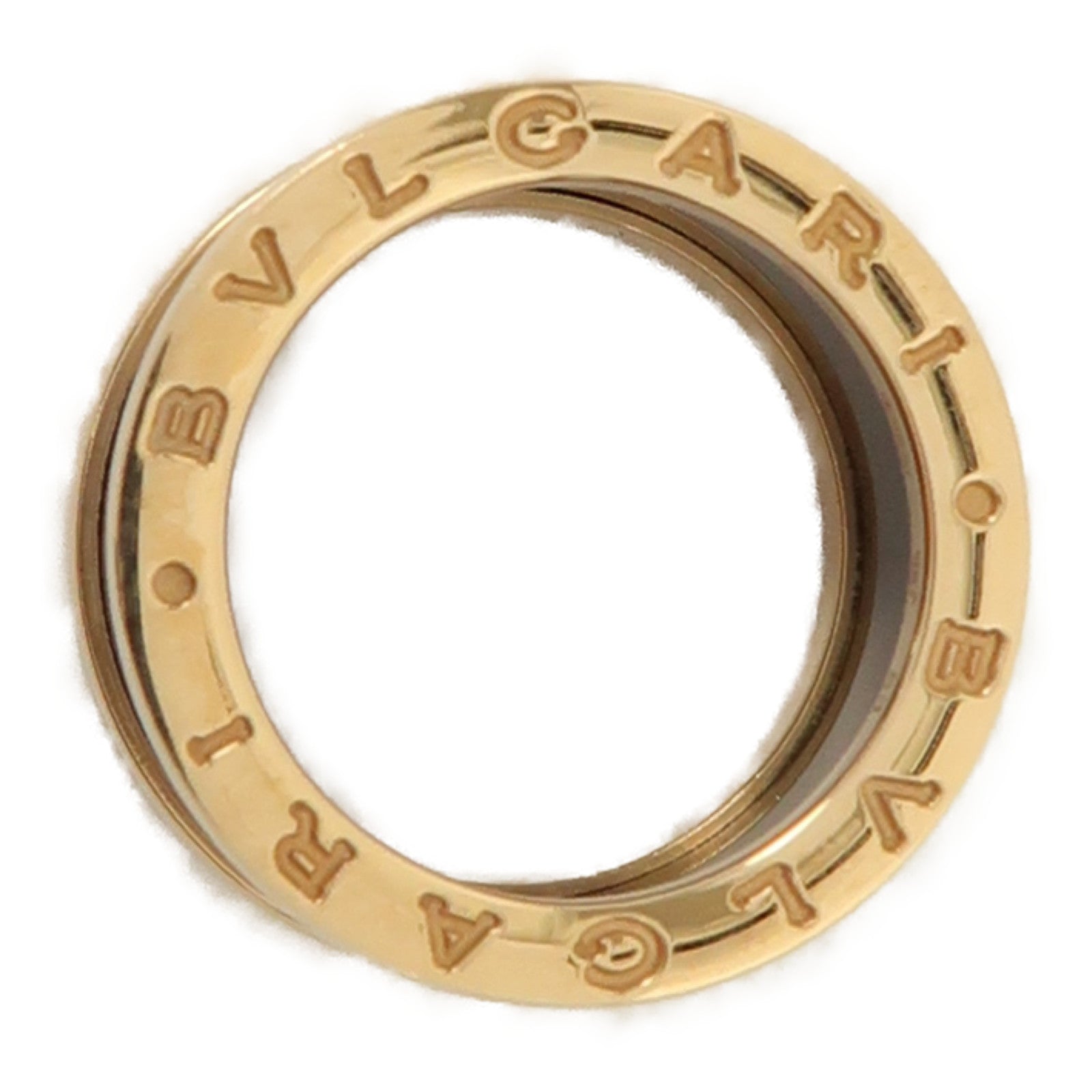 BVLGARI 18K玫瑰金/陶瓷B.Zero1 Ring戒指US#6