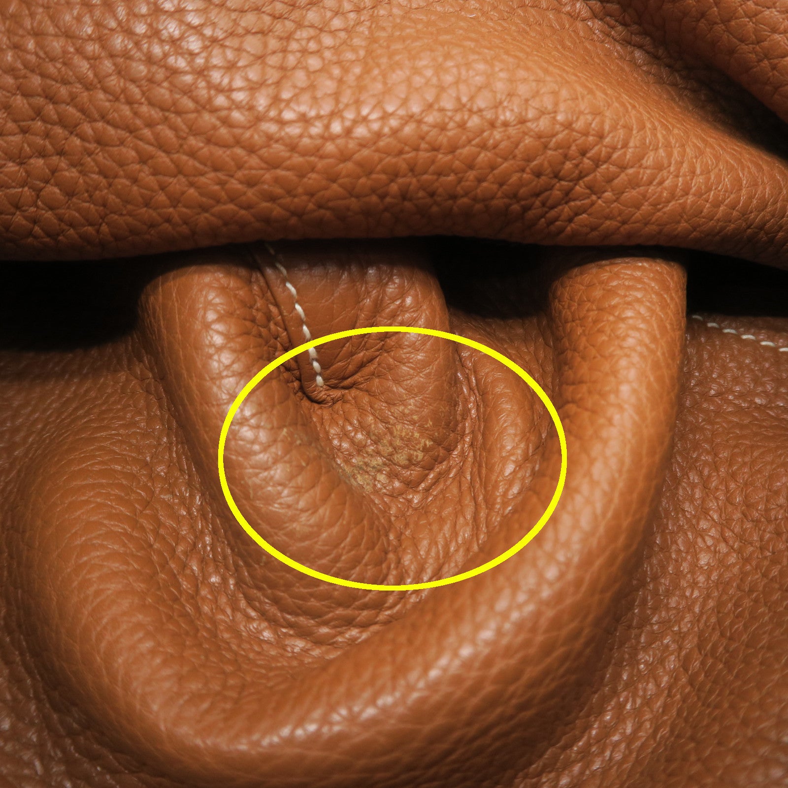 HERMES Clemence皮革Double Sens手挽袋啡色/橙色