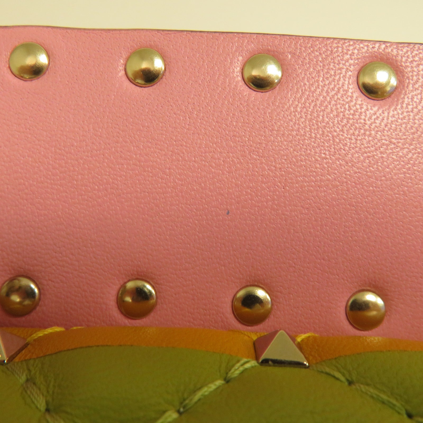 Valentino Studded羊皮皮革Rockstud Spike金扣鏈帶手挽肩背兩用袋彩色