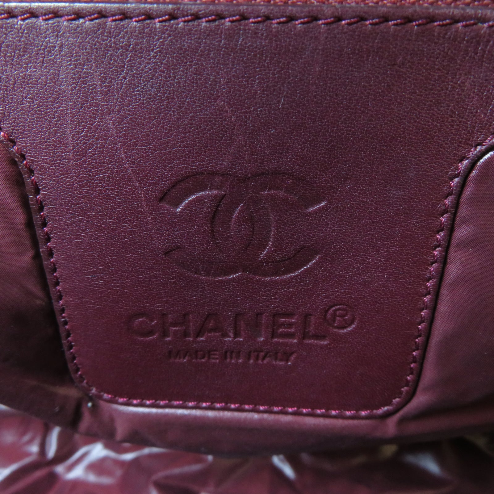 CHANEL 菱格尼龍Cocoon銀扣肩背袋黑色