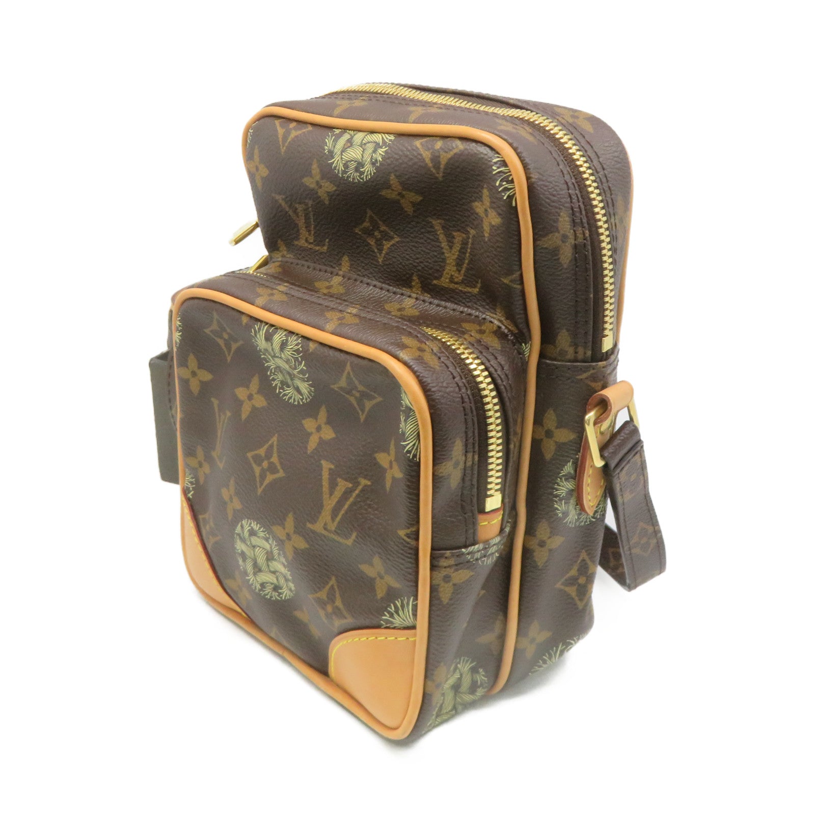 LOUIS VUITTON Monogram Christopher Nemeth Amazon金扣肩背袋Brown