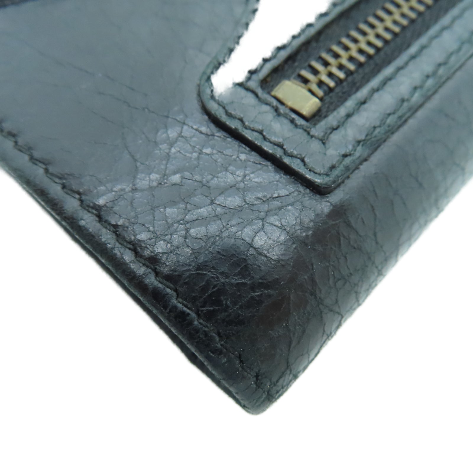 BALENCIAGA 牛皮皮革Wallet金扣錢包黑色