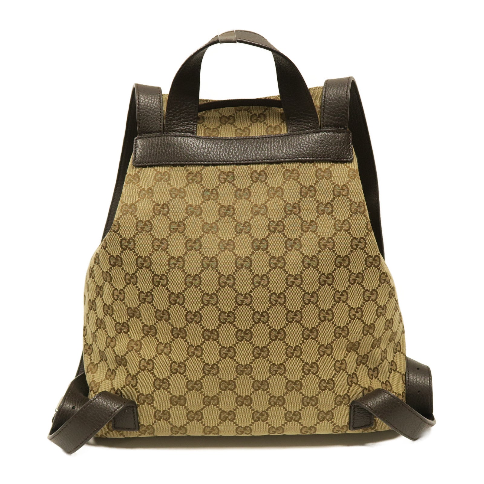 GUCCI 帆布Backpack銀扣背包啡色