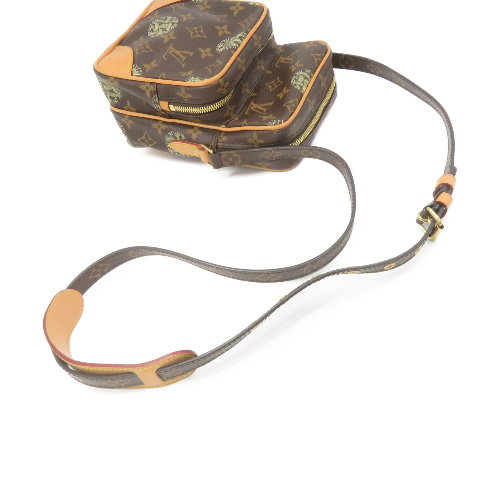 LOUIS VUITTON Monogram Christopher Nemeth Amazon金扣肩背袋Brown