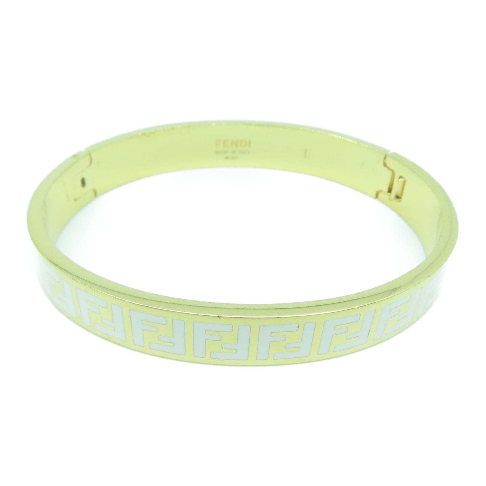 FENDI 金屬Bangle金扣手鐲金色